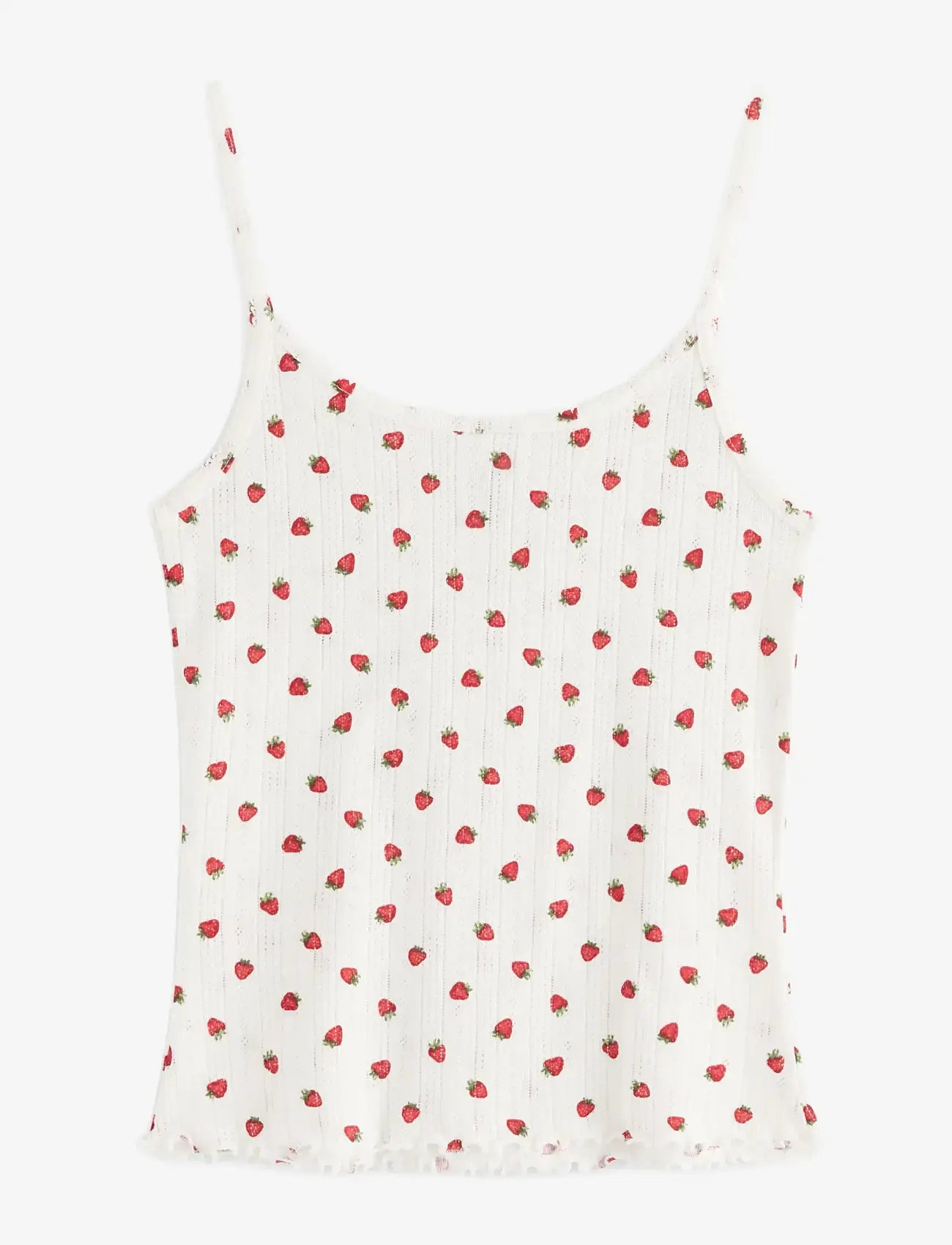 Lindex - Pyjama top in pointelle - alussärgid - red - 2