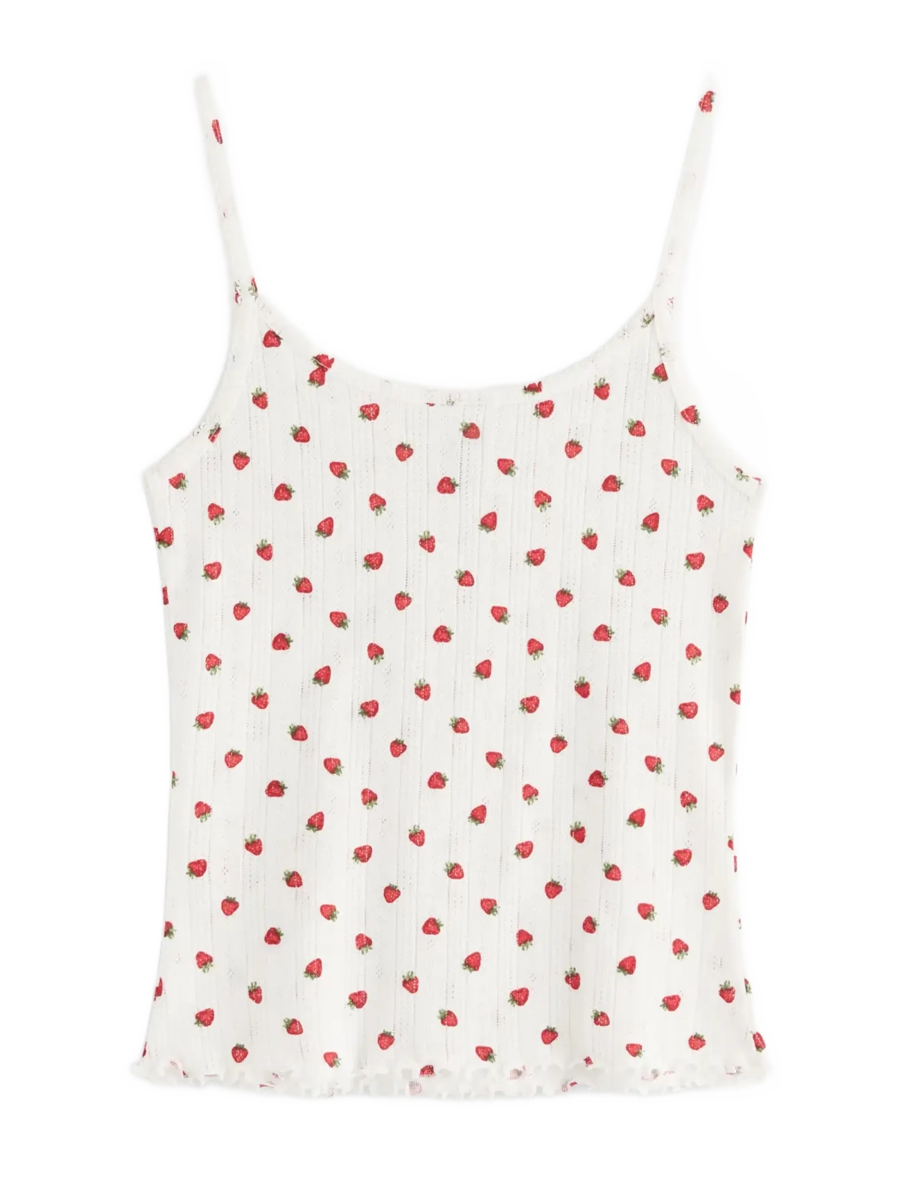 Lindex - Pyjama top in pointelle - tops - red - 2