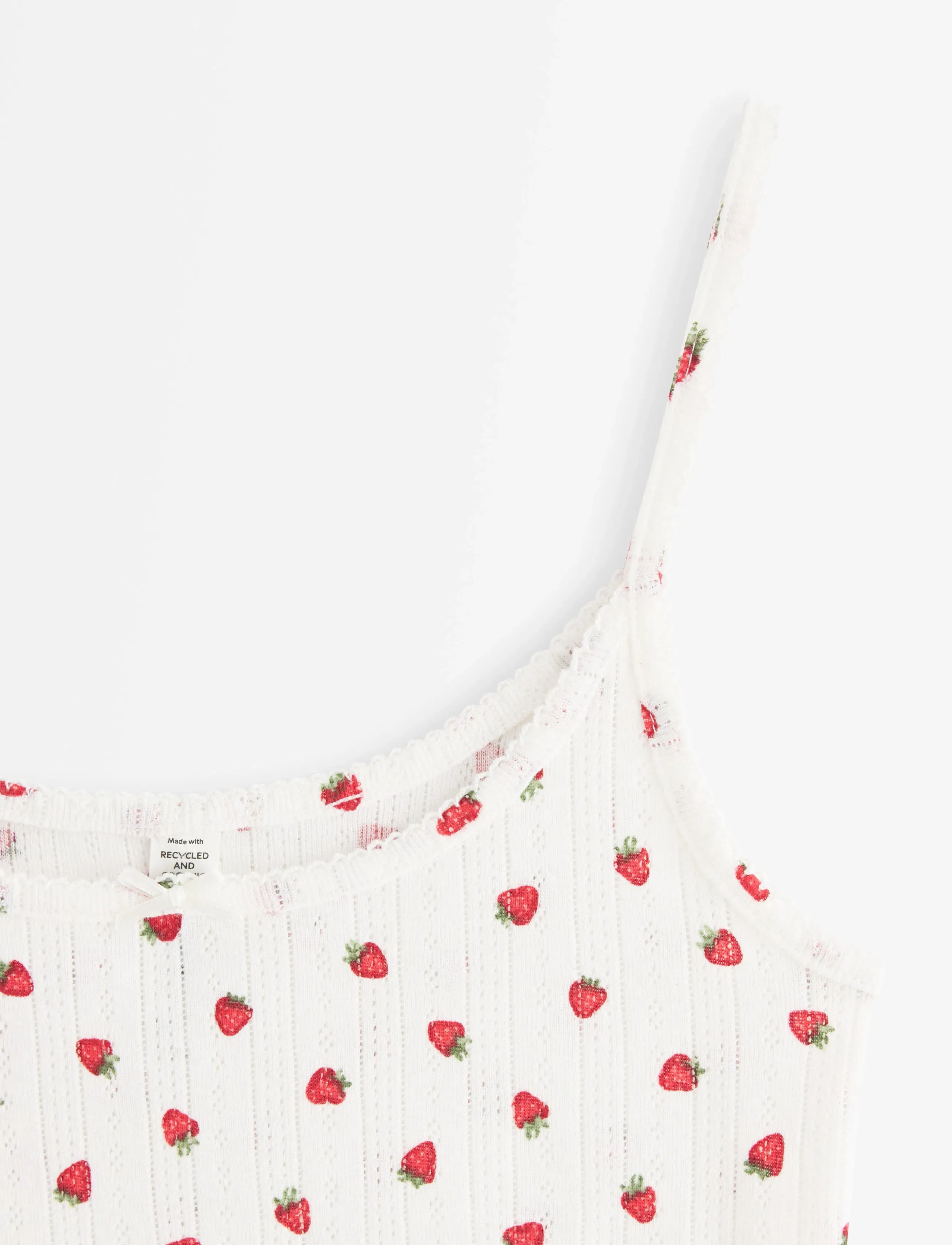 Lindex - Pyjama top in pointelle - oberteile - red - 5