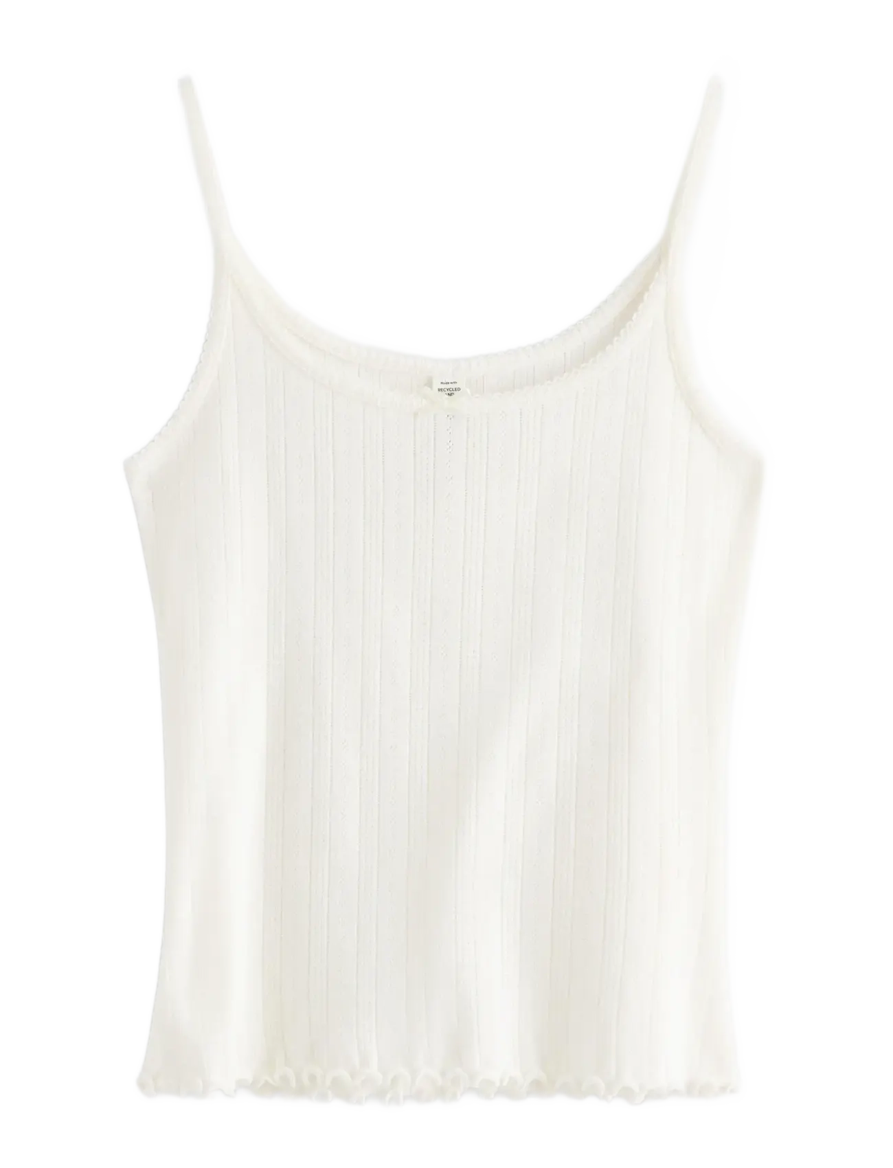 Lindex Pyjama top in pointelle - Lingerie - WHITE / cream