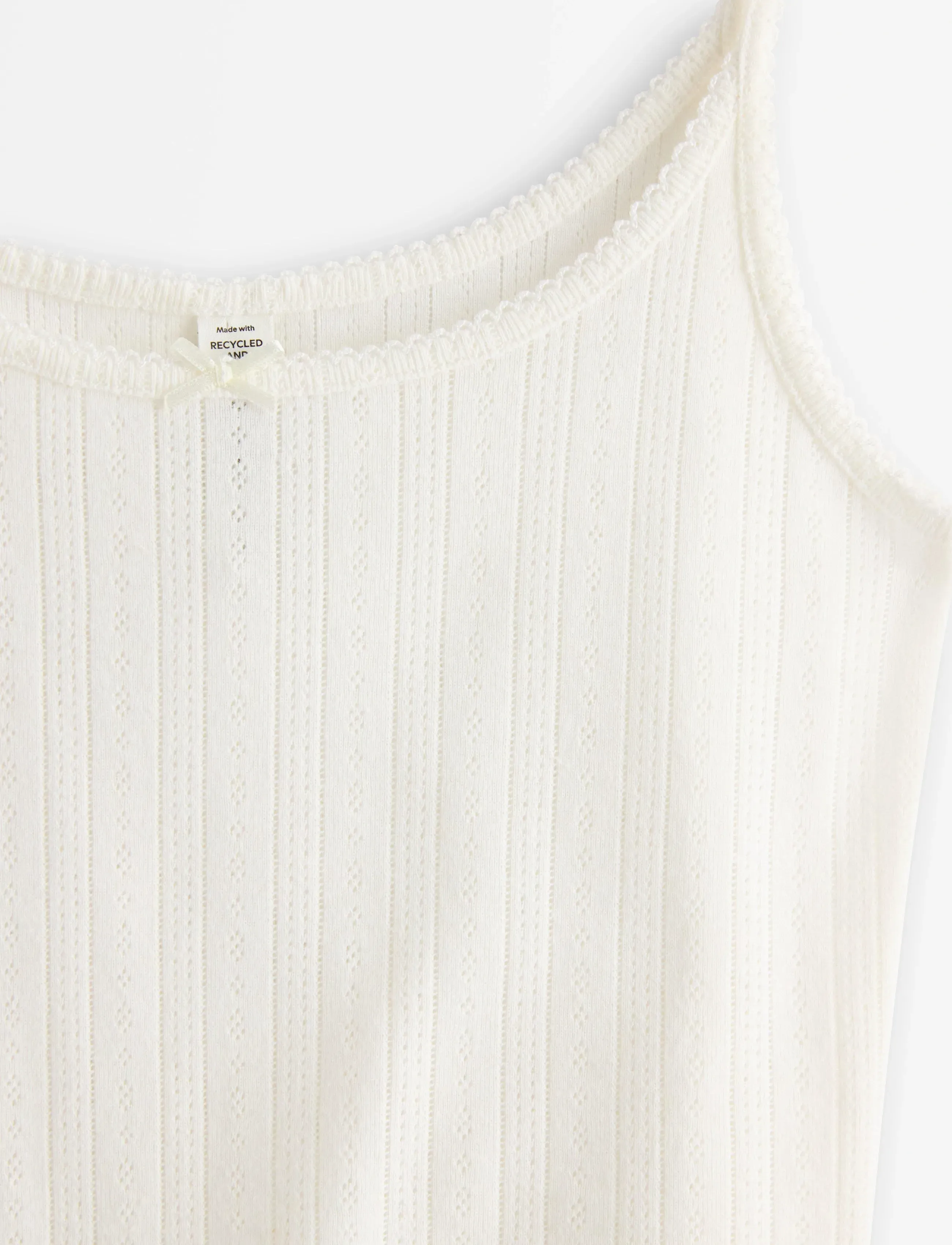 Lindex - Pyjama top in pointelle - oberteile - white - 5