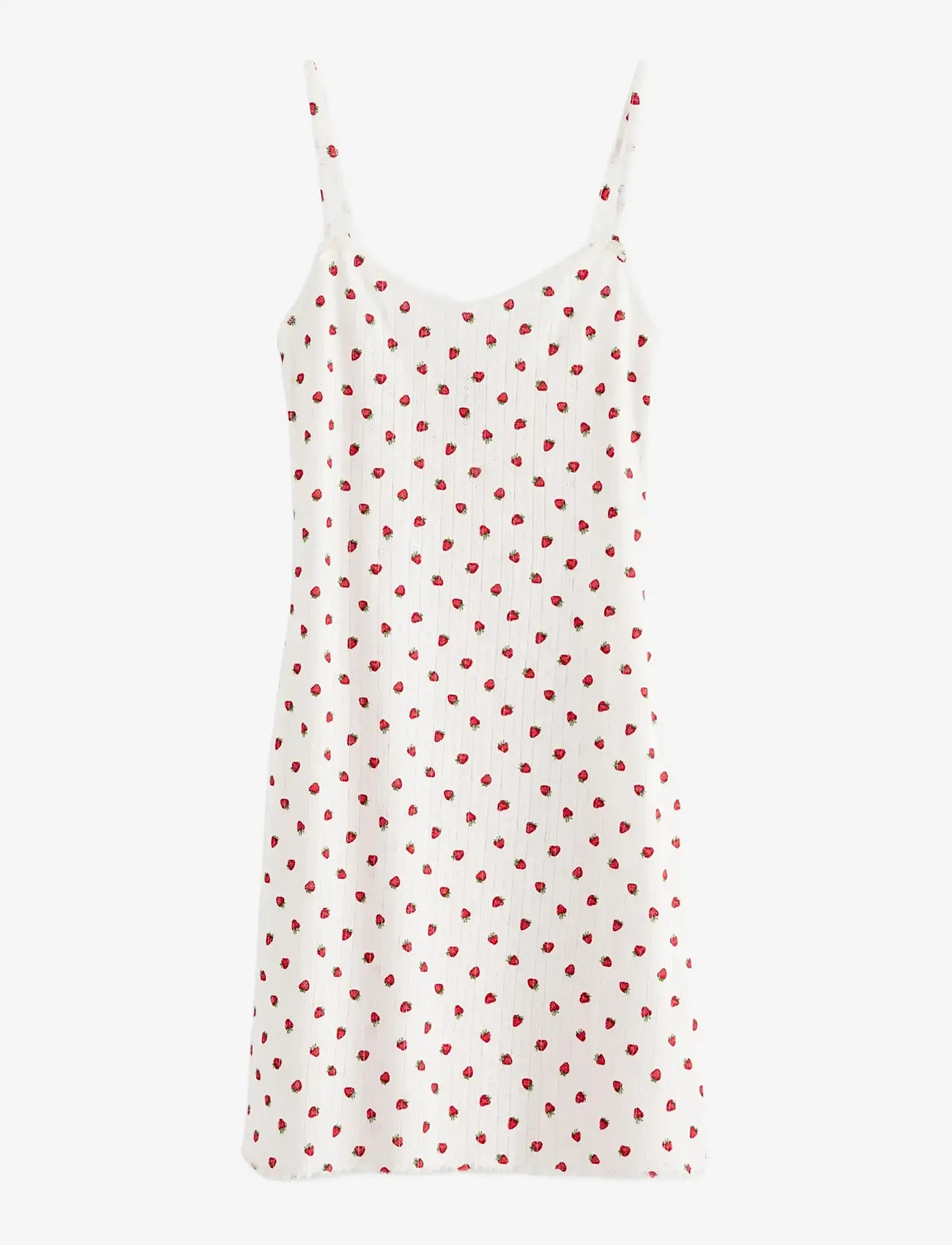 Lindex - Nightdress in pointelle - natkjoler - red - 1