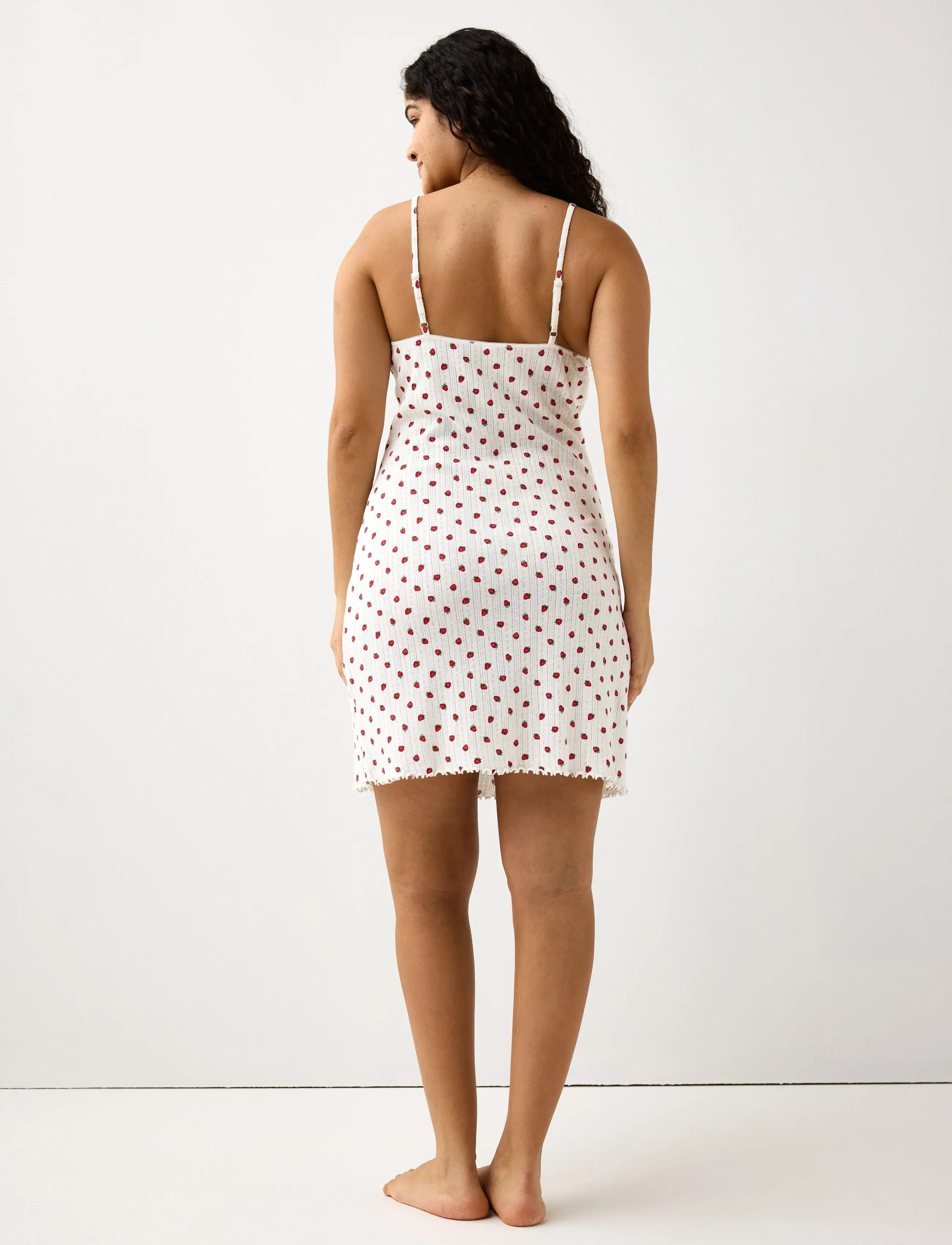 Lindex - Nightdress in pointelle - nattlinnen - red - 3