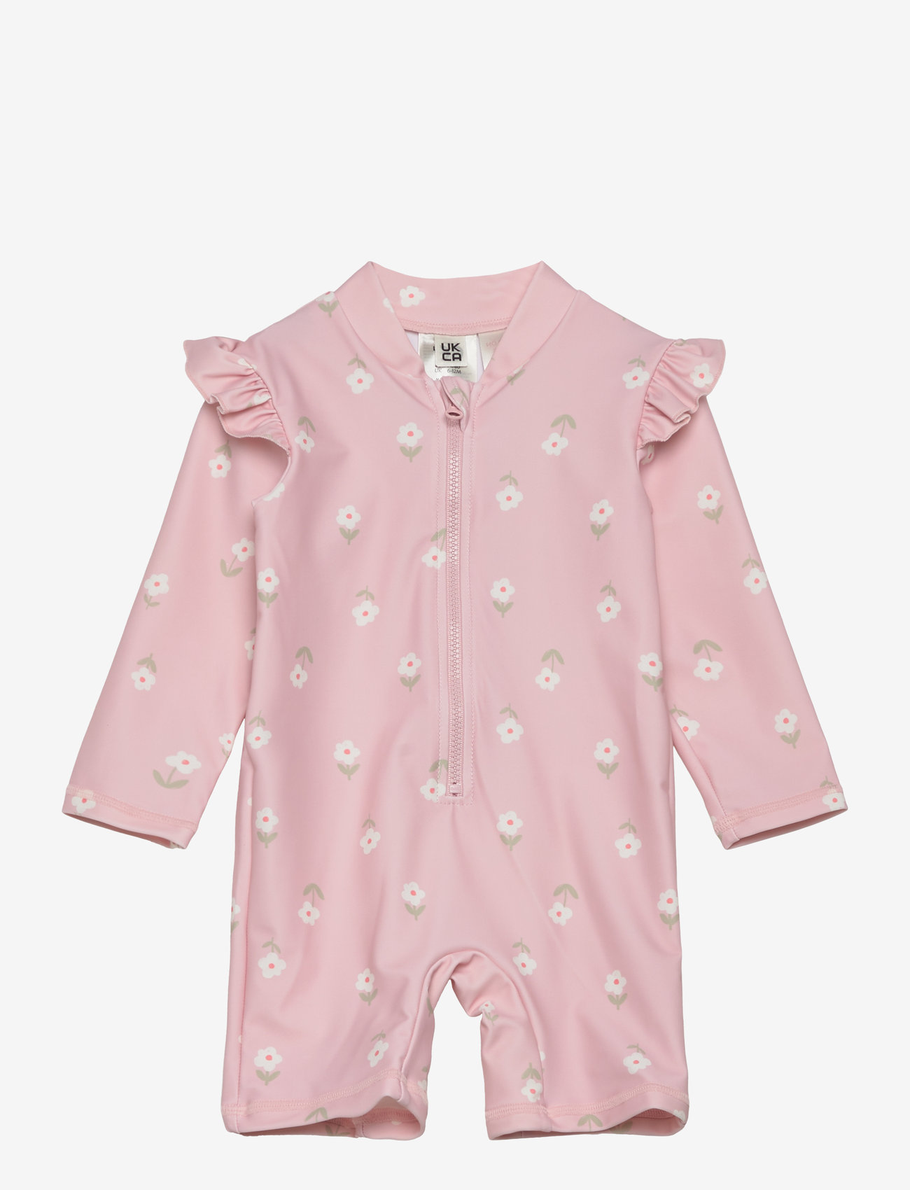 Lindex - Sunprotection suit w frill - pink - 0