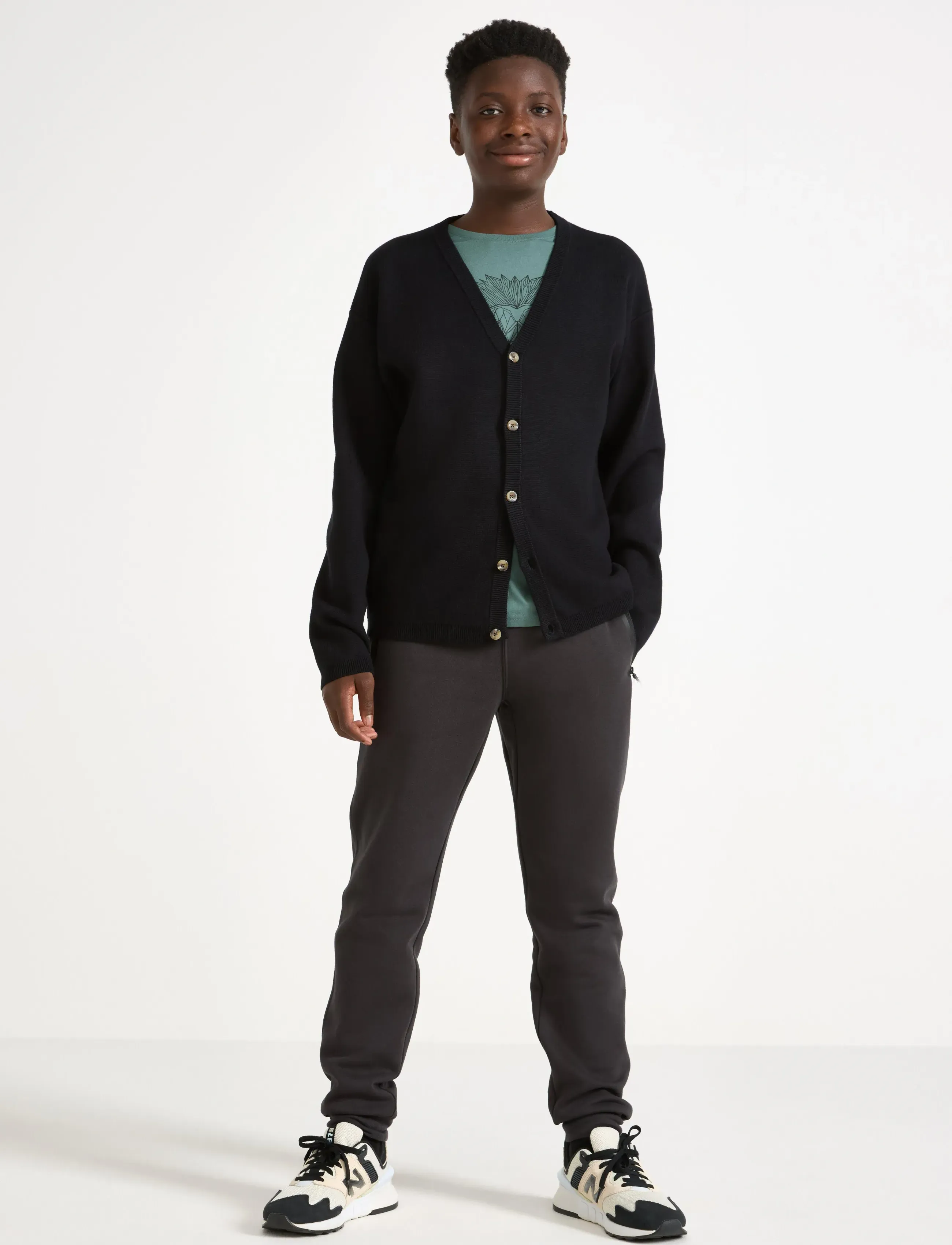 Lindex Sporty joggers - Underdele - OFFBLACK / black