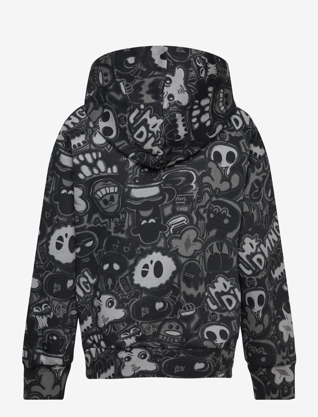 Lindex - Sweatshirt hood aop graffiti - black - 2