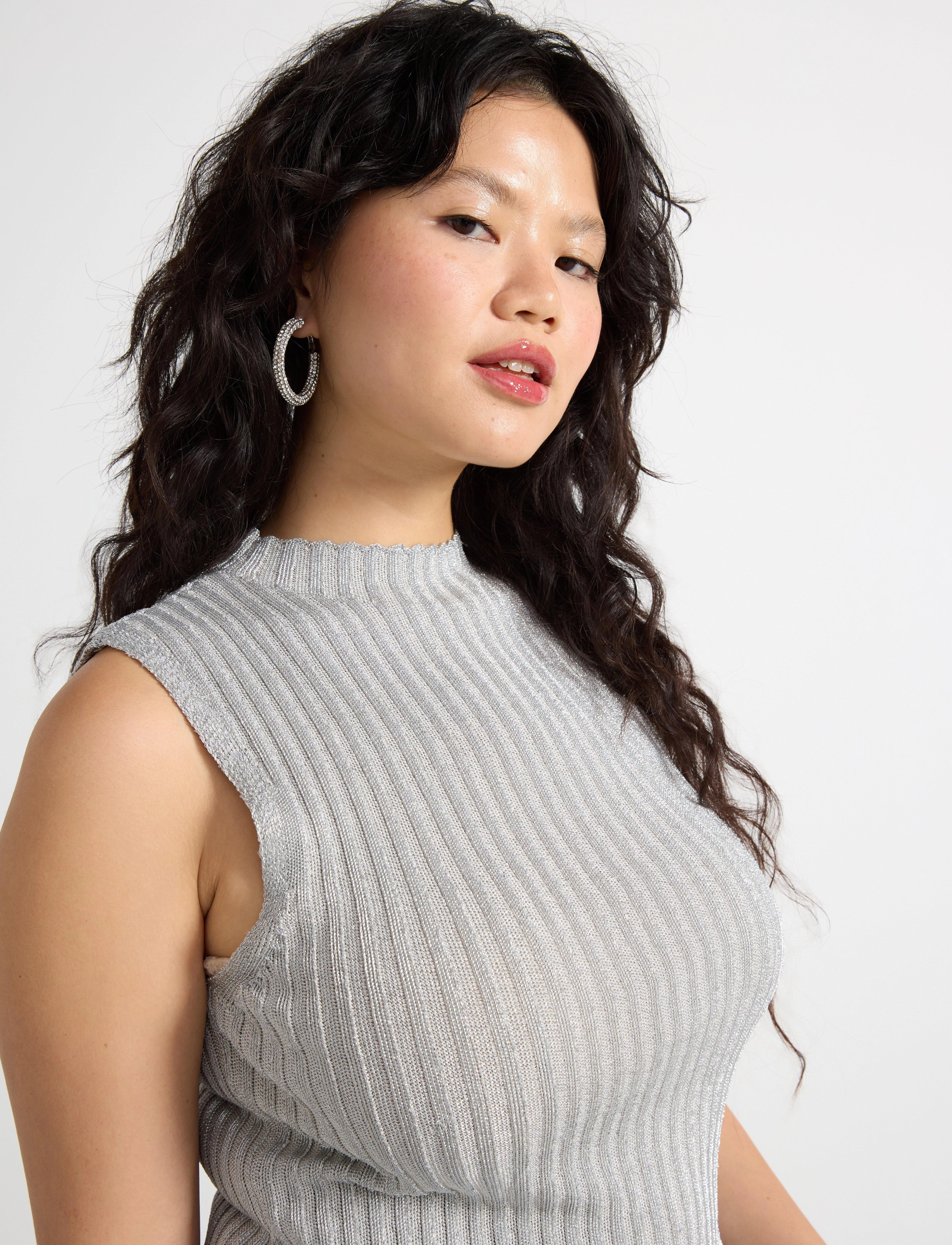 Lindex - Top Zanna - najniższe ceny - silver - 4