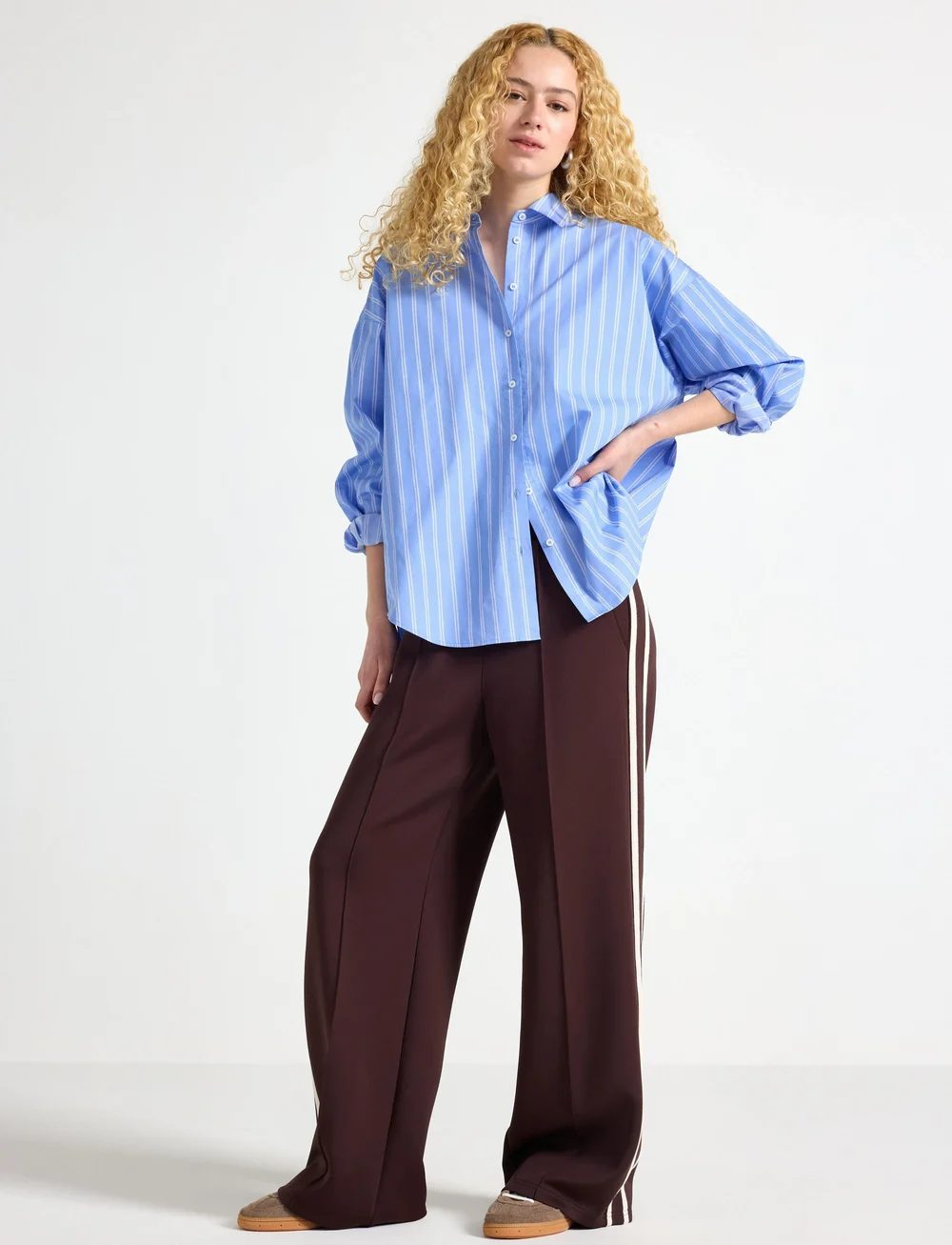 Lindex - Trouser Vega - mode trends - dark dusty red - 0