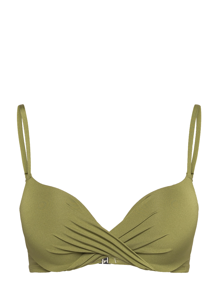 Lindex - Swim Bra Malva Shiny - push-up bikiinid - light dusty green - 1