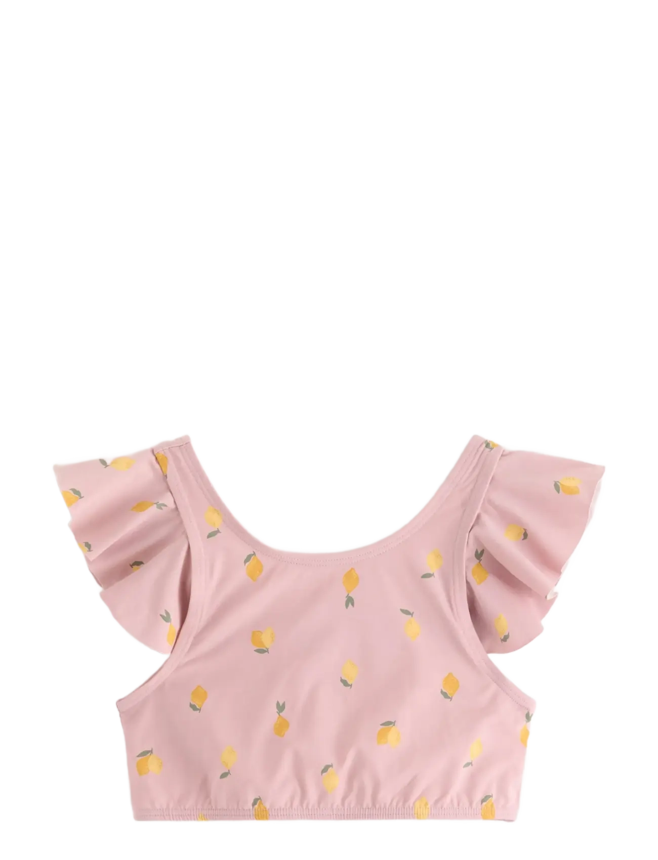 Bikini top with frill AOP - LIGHT DUSTY LILAC