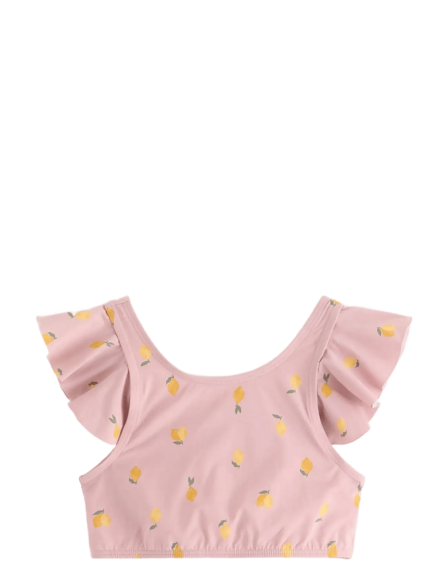 Lindex - Bikini top with frill AOP - bade-oberteile - light dusty lilac - 0