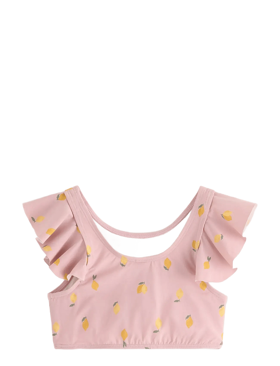 Lindex - Bikini top with frill AOP - bade-oberteile - light dusty lilac - 1