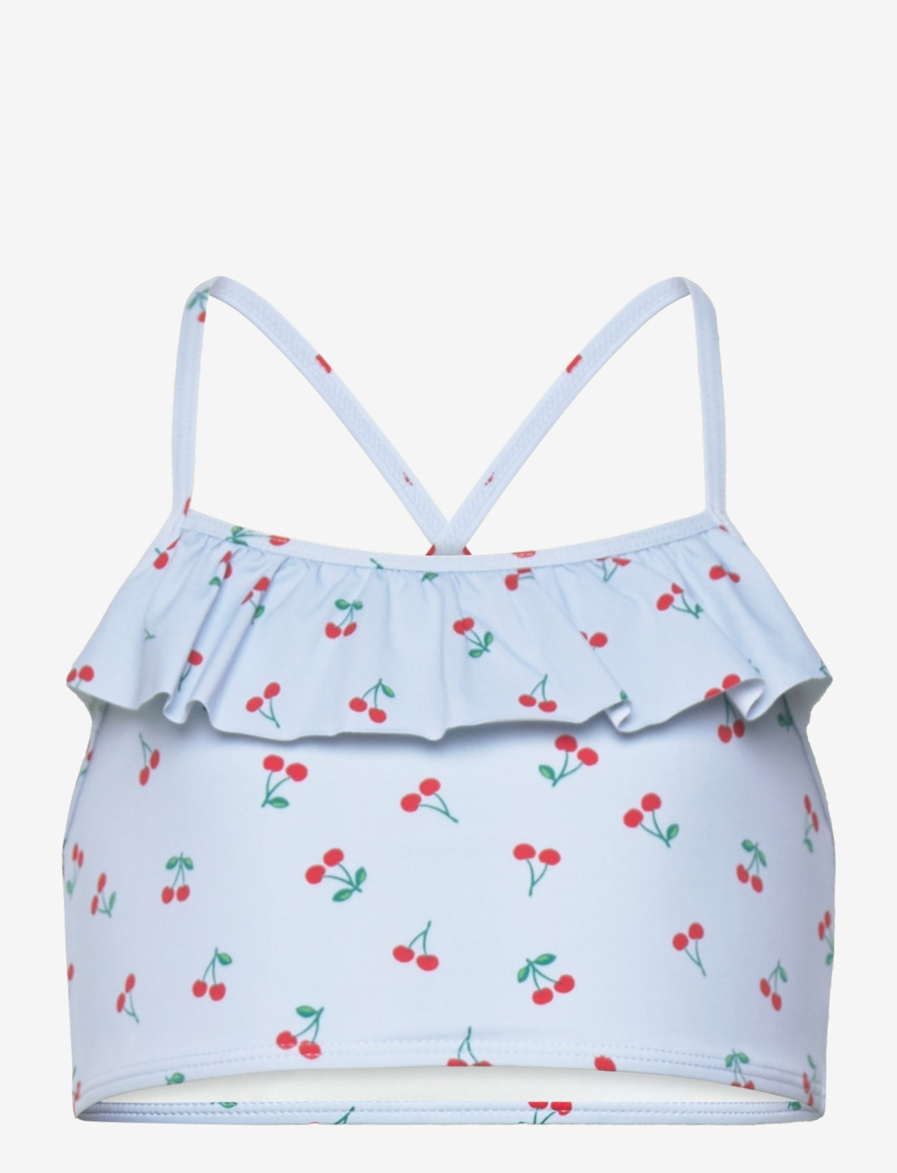 Lindex - bikini top with frill AOP - bikinis - light blue - 0