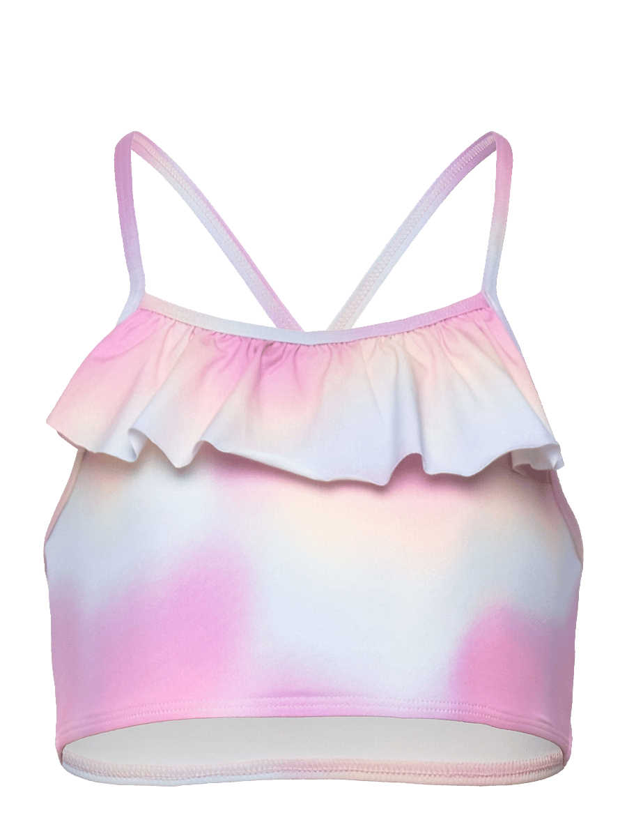 Lindex - bikini top with frill AOP - bikiinid - light pink - 0