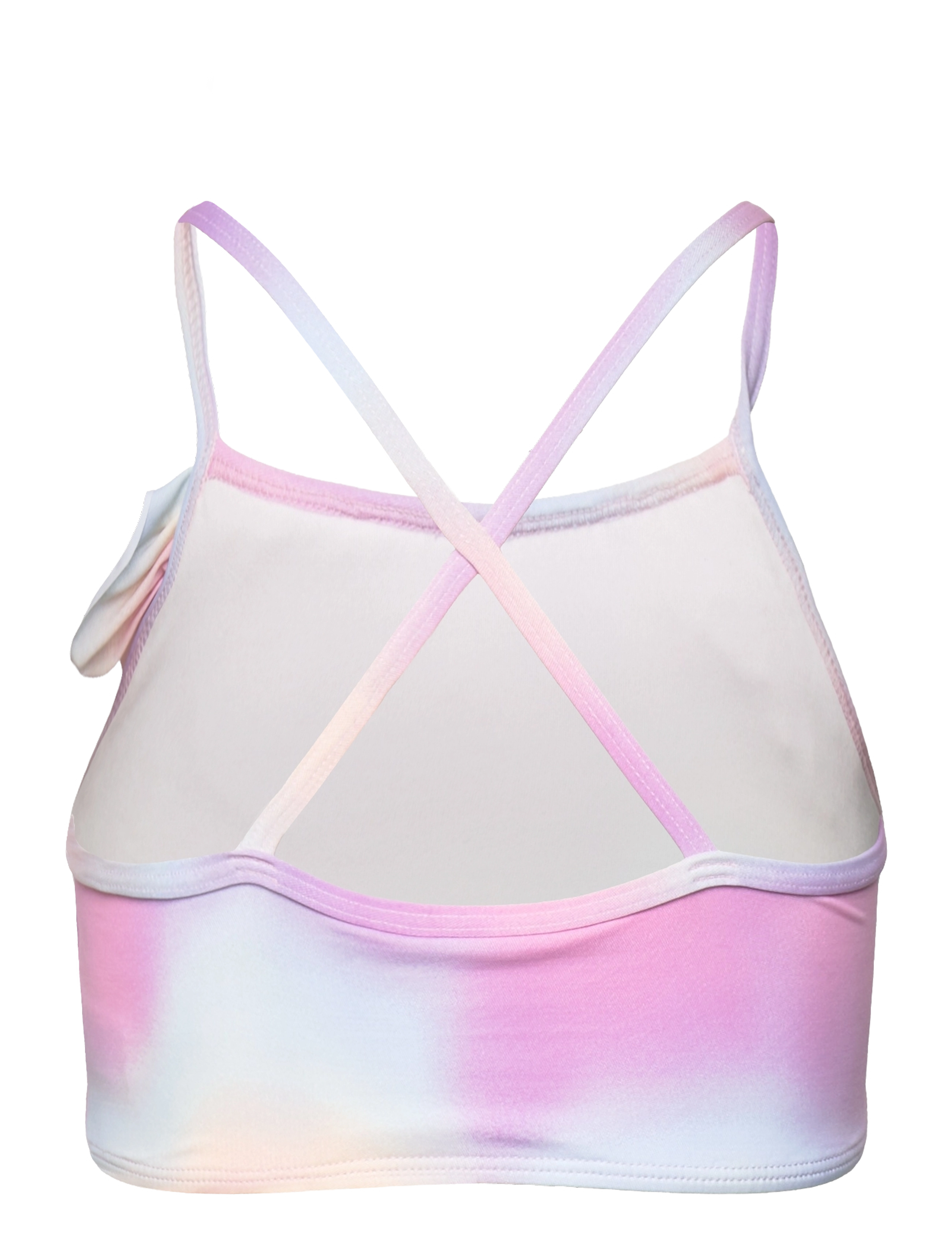 Lindex - bikini top with frill AOP - bikinis - light pink - 1