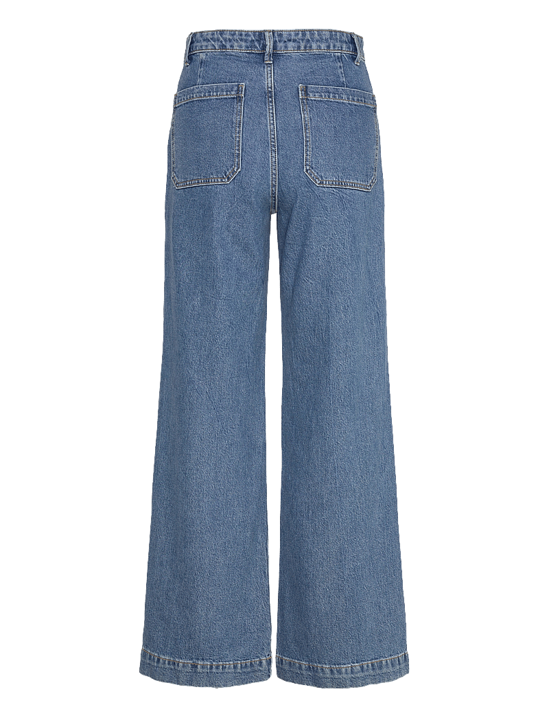 Lindex Trousers Denim Wide Patch Mid – wide leg jeans – shop at
