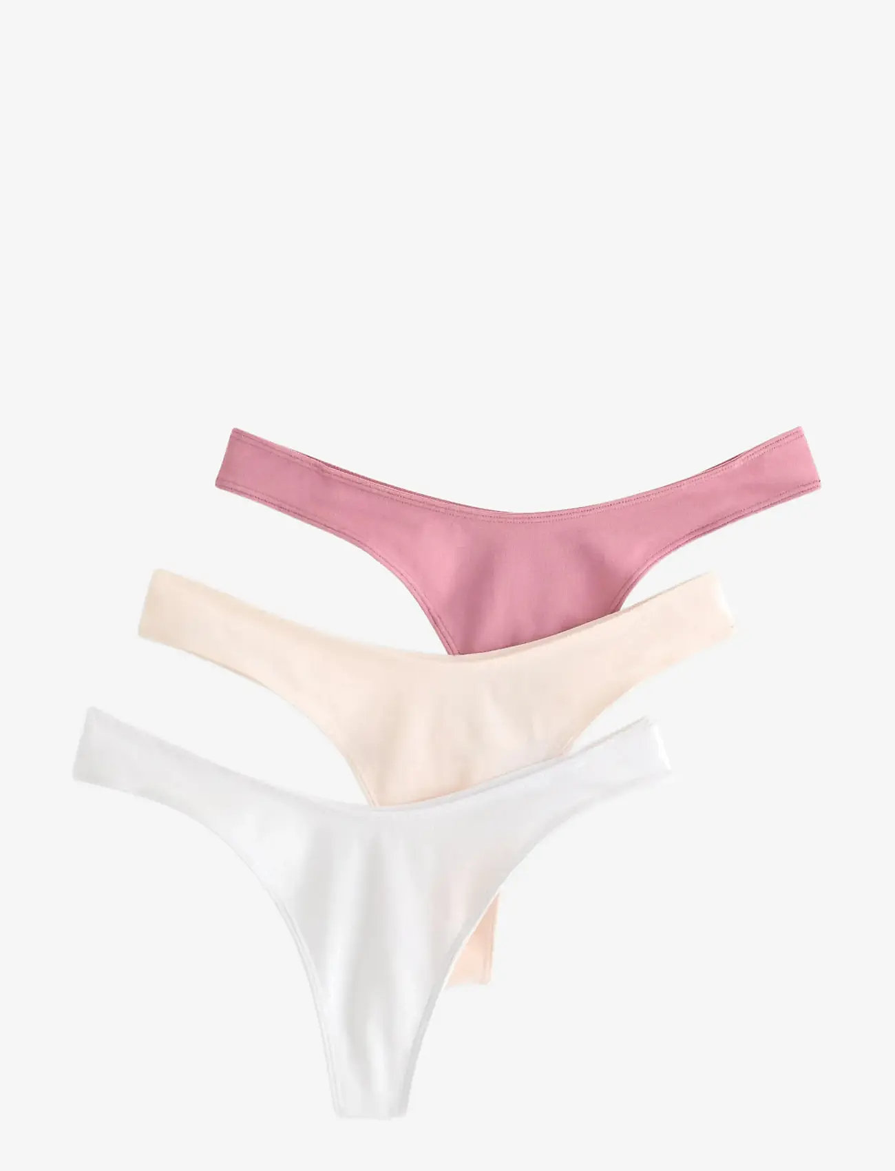 Lindex - Brief Nellie thong cotton 3 p - stringtrusser - lt pink - 0