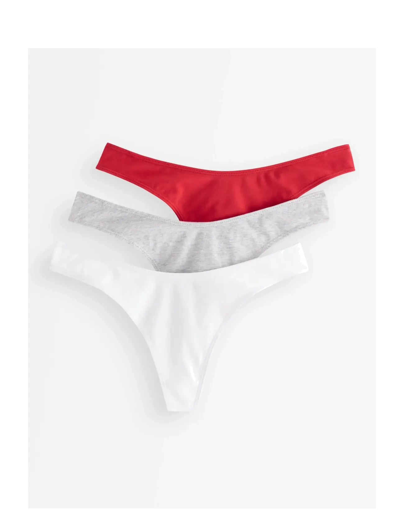Lindex 3-pack thong with low waist - Trusser - RED / red