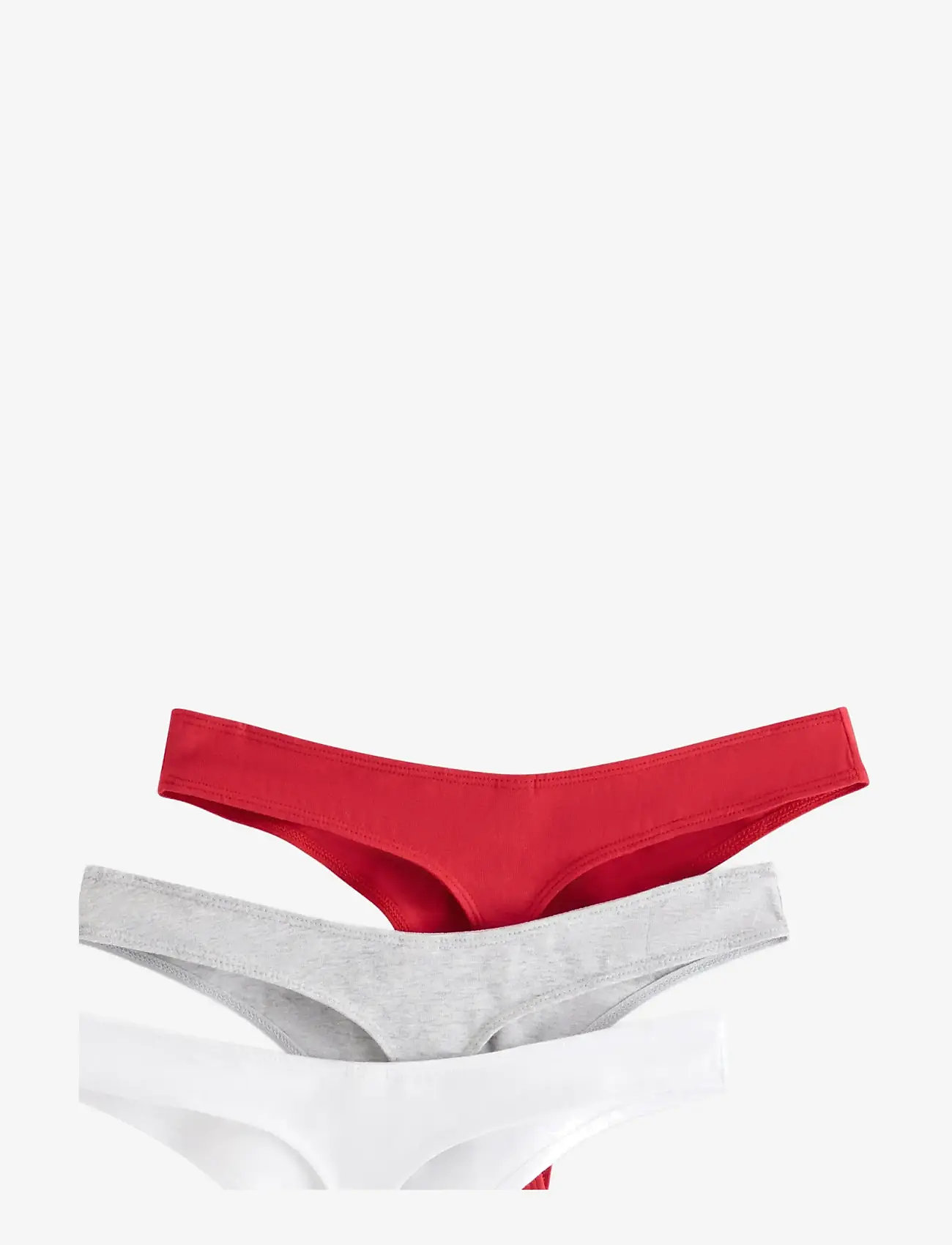 Lindex - 3-pack thong with low waist - string - red - 1