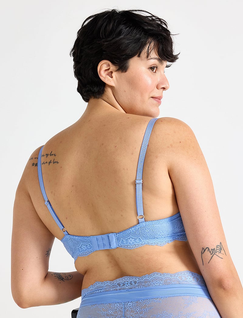 Lindex - Bra wire Valerie lace with b - wired bras - blue - 3