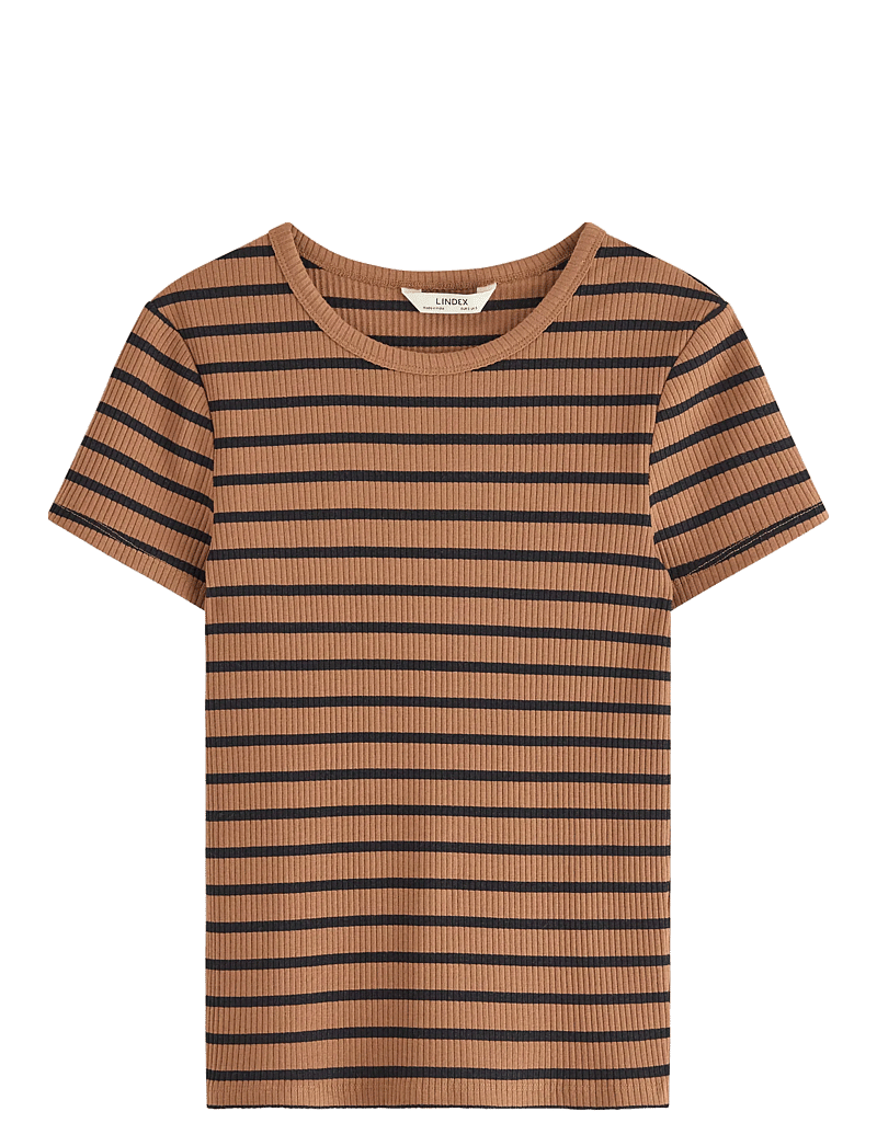 Lindex - Top Love - t-shirts - light brown - 1