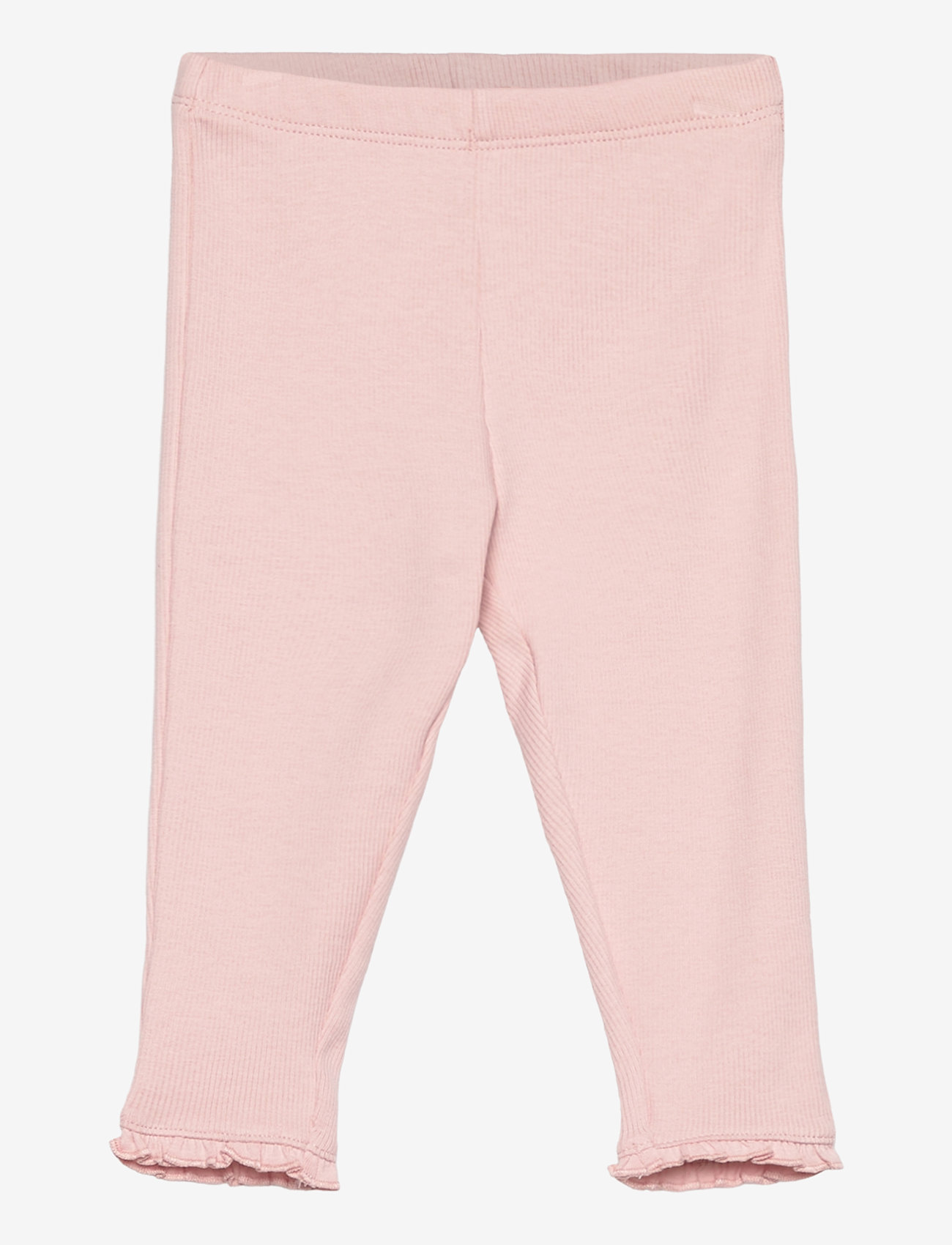 Lindex - Leggings rib w frill - light dusty pink - 0