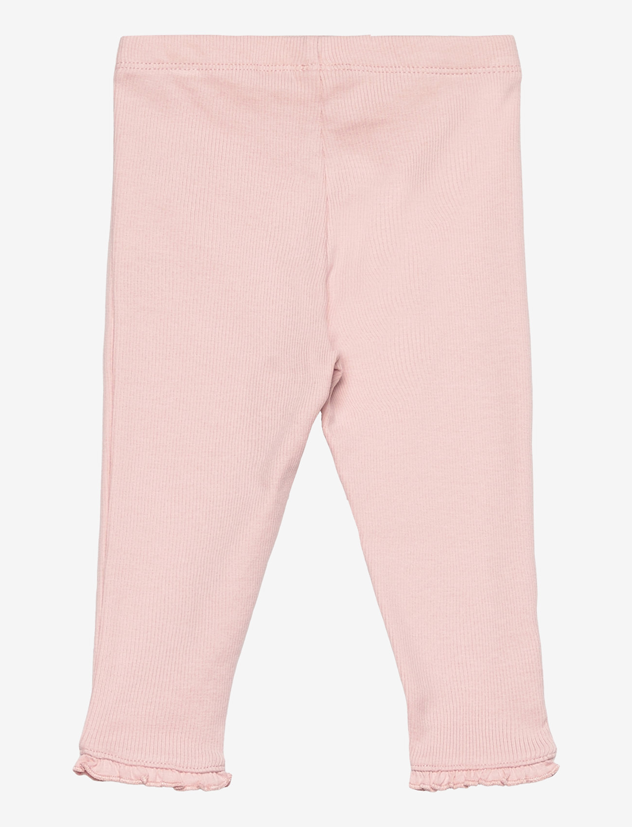 Lindex - Leggings rib w frill - light dusty pink - 1