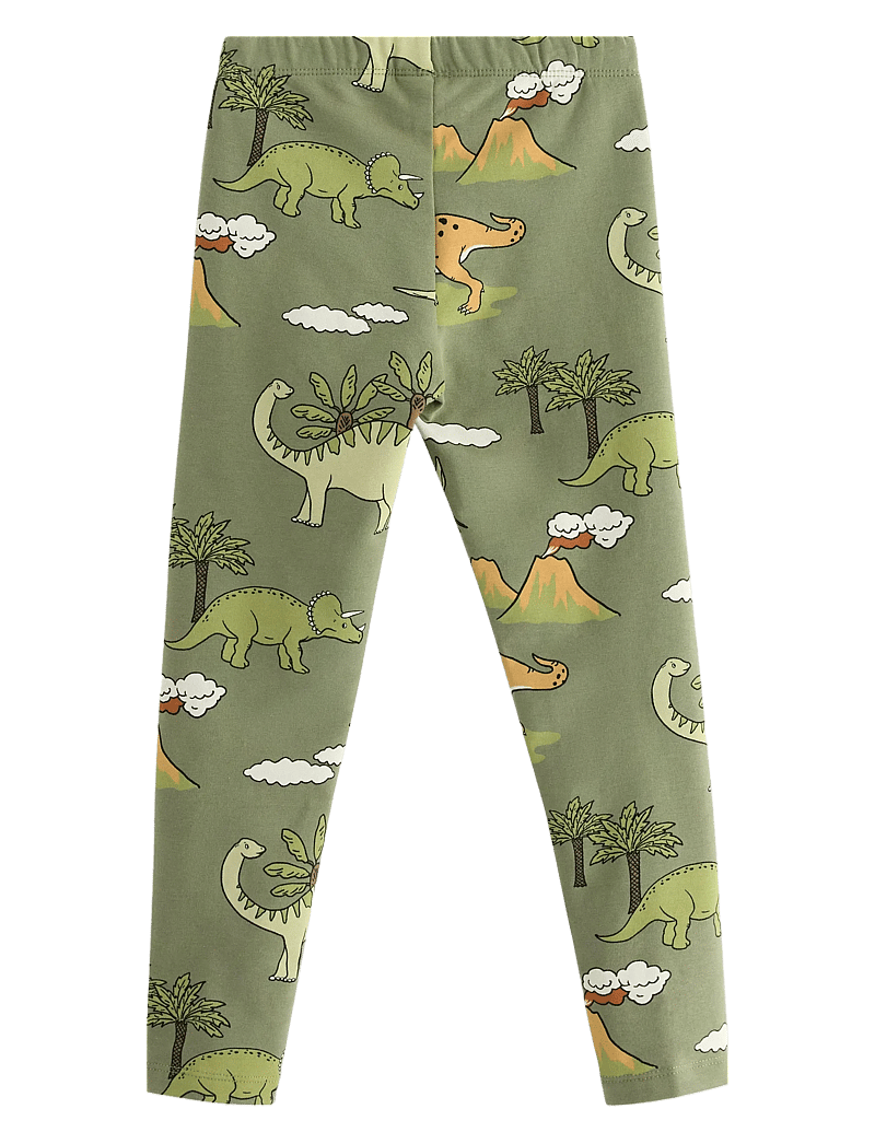Lindex - Leggings DINO AOP - leggings - light dusty green - 1
