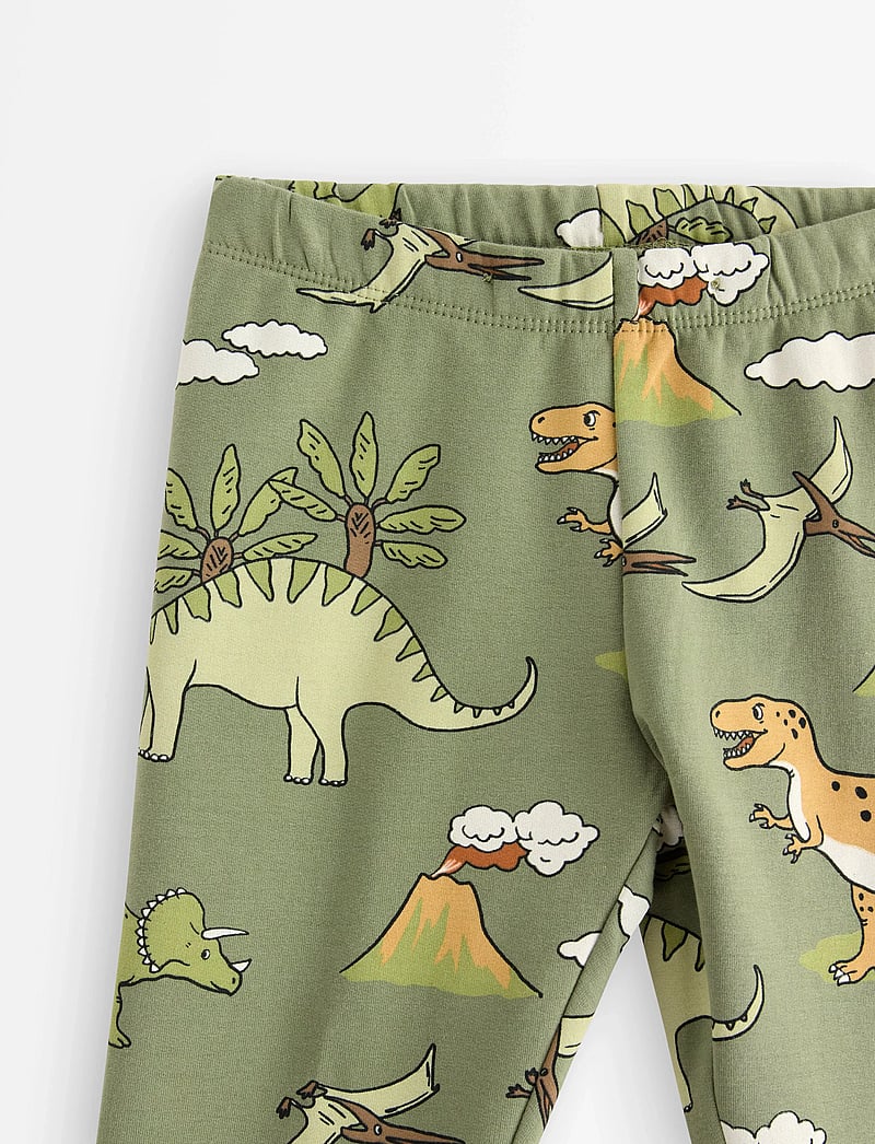 Lindex - Leggings DINO AOP - leggings - light dusty green - 2