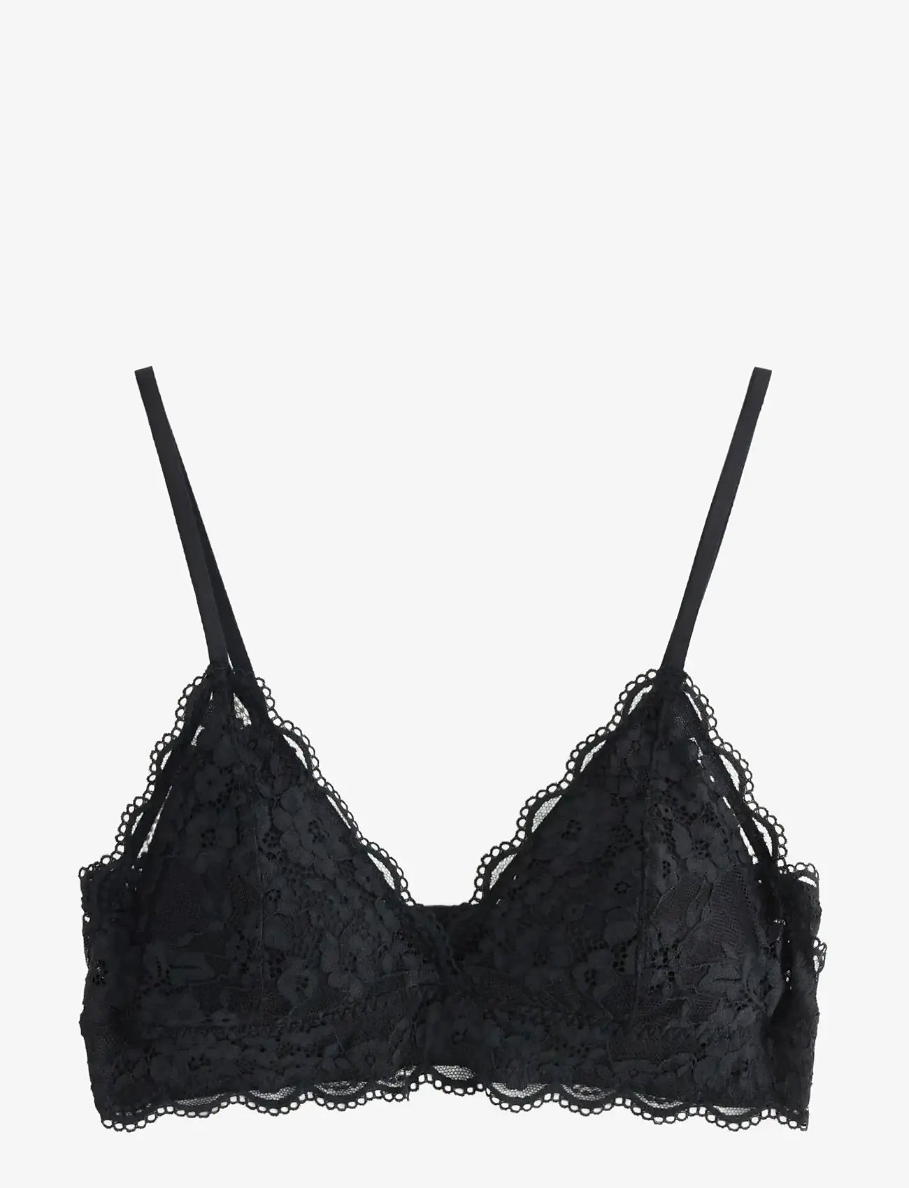 Lindex - Bra bralette soft top Iris lac - black - 1