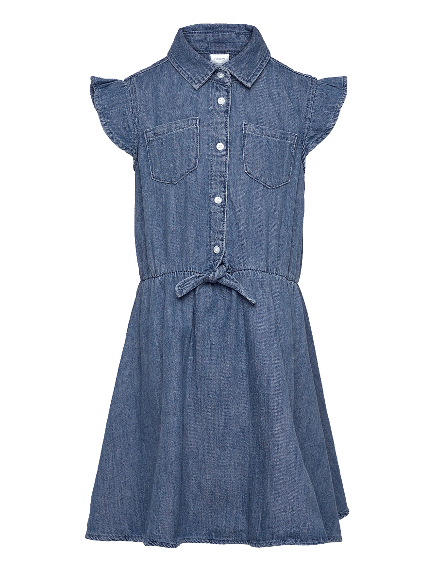 Lindex - Dress Denim with knot - denim - 0