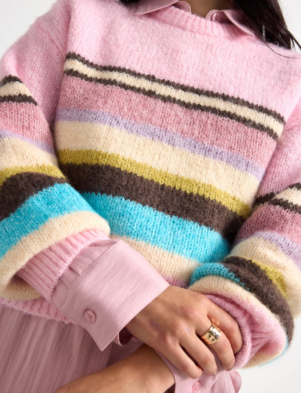 Lindex - Sweater Rina - striktrøjer - light pink - 4