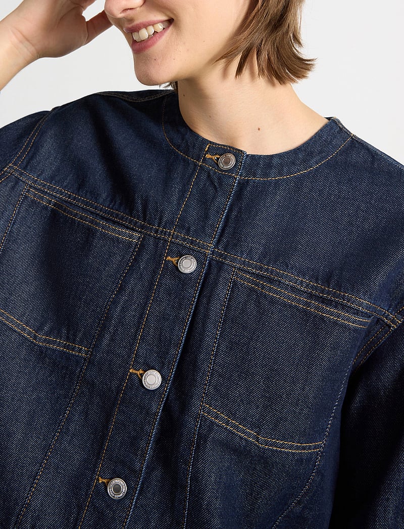 Lindex - Jacket Biona - jeansjacken - dark denim - 4