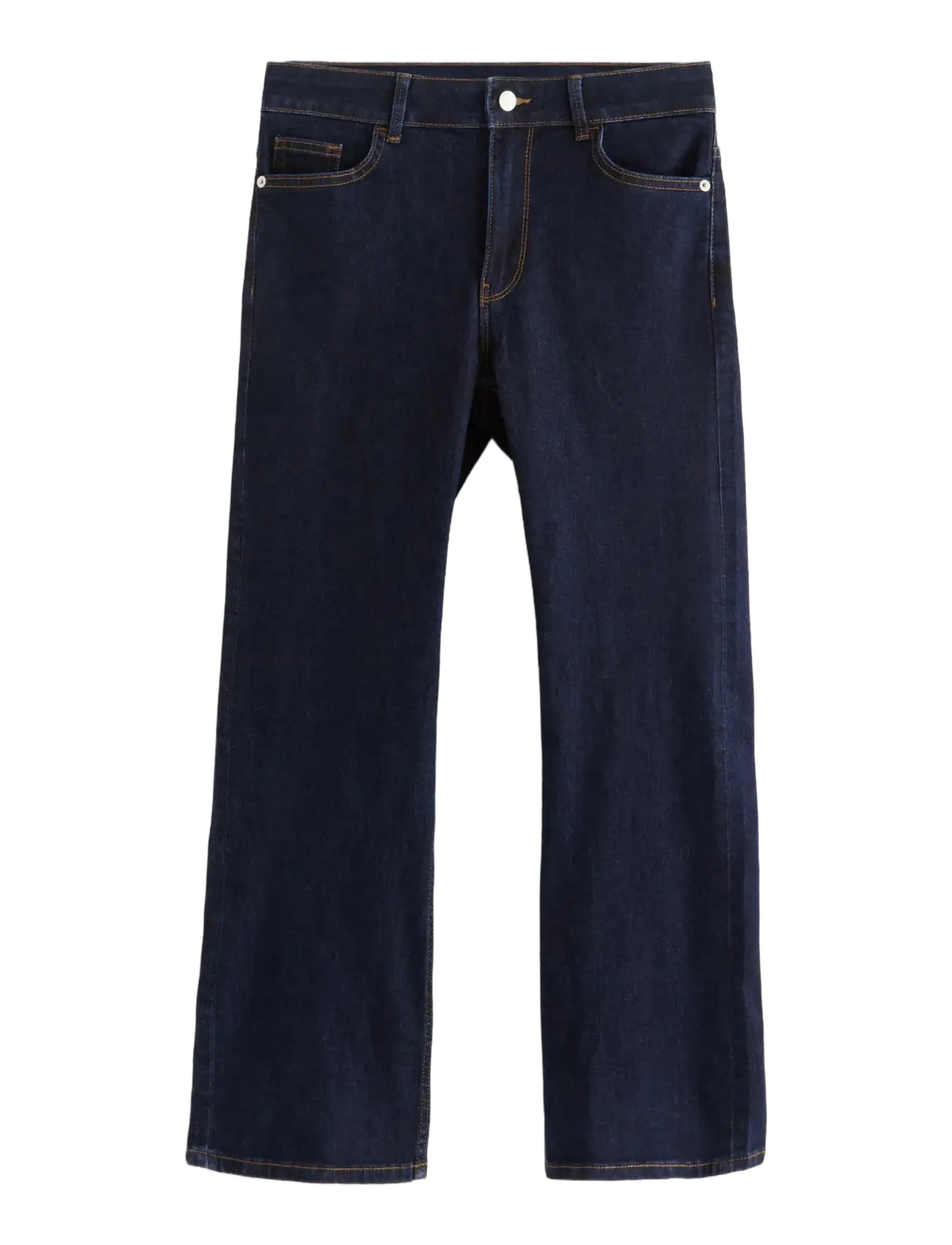 Lindex Trousers Karen cropped rinse b - Džinsai - DARK DENIM / navy