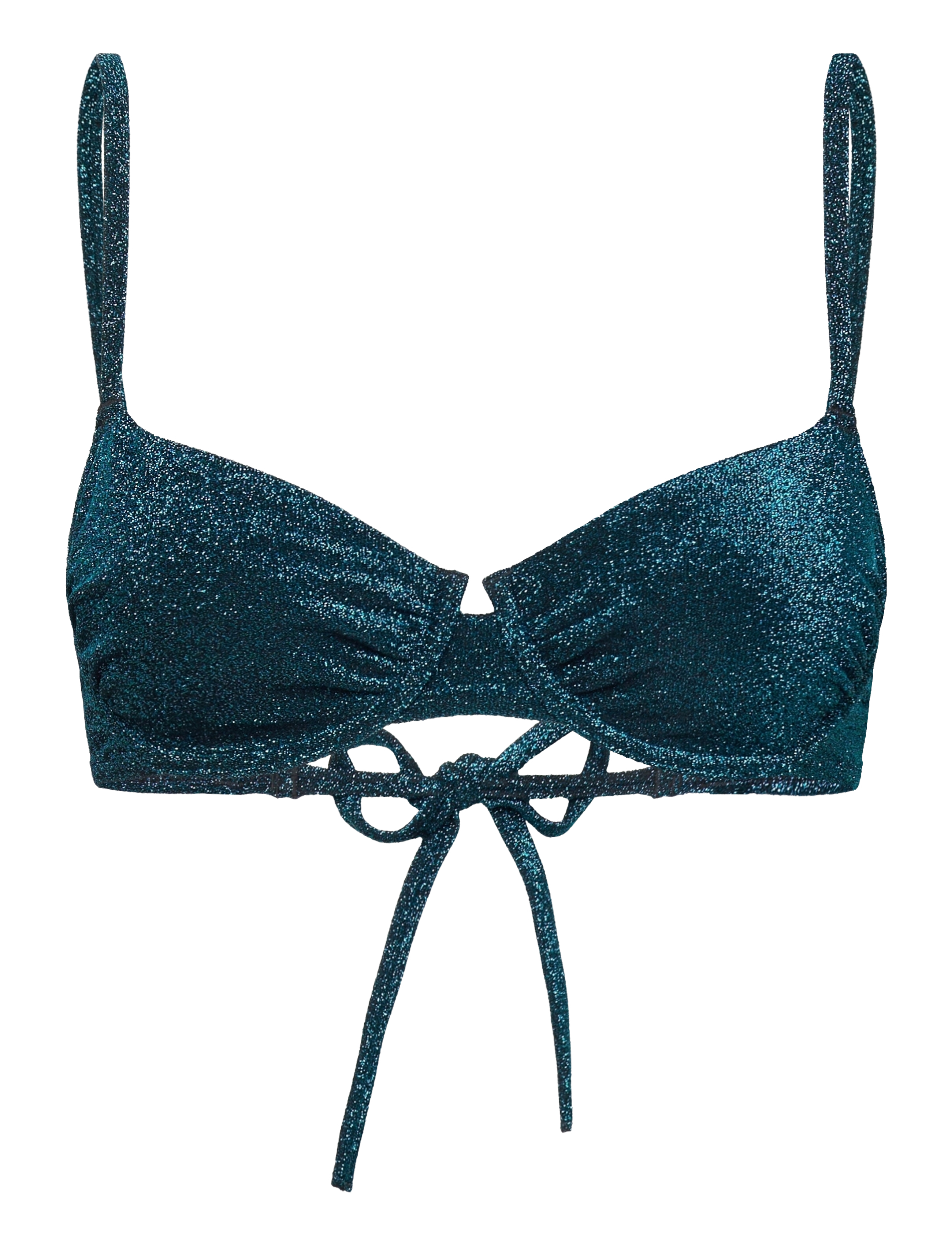 Lindex Bra Senna Lurex - Bademode - DARK AQUA / blue