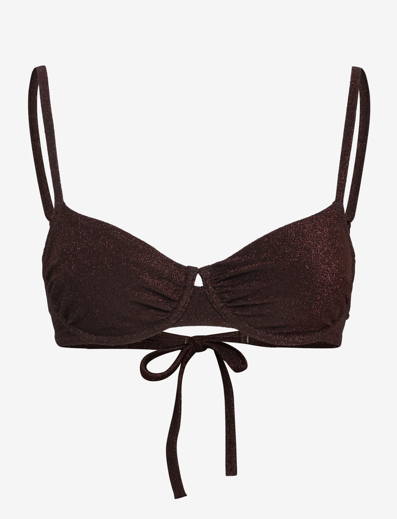 Lindex - Bra Senna Lurex - bandeau bikini - dark brown - 1