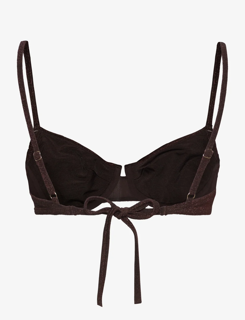 Lindex - Bra Senna Lurex - bandeau-bikini-oberteile - dark brown - 2