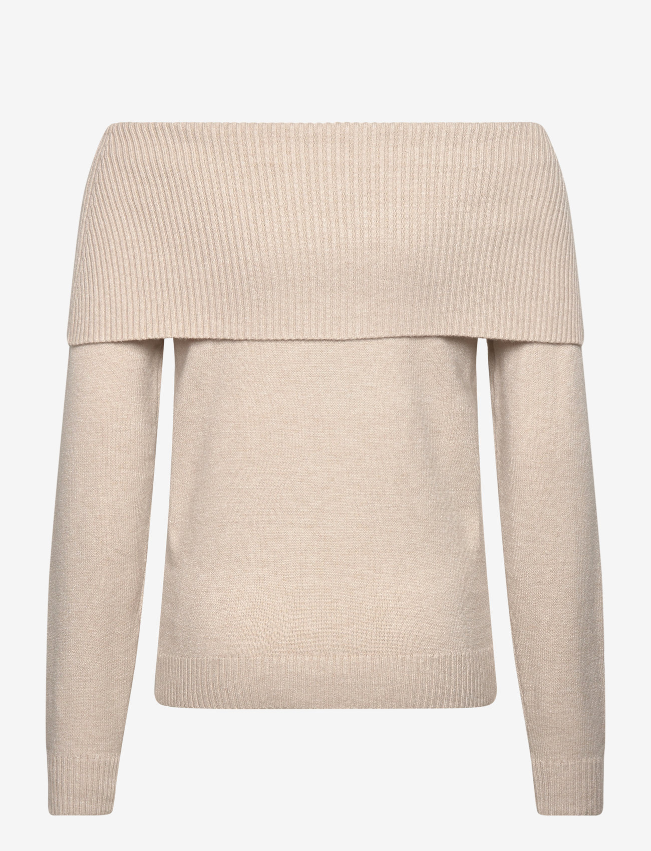 Lindex - Sweater knitted fold down - trøjer - light beige melange - 2