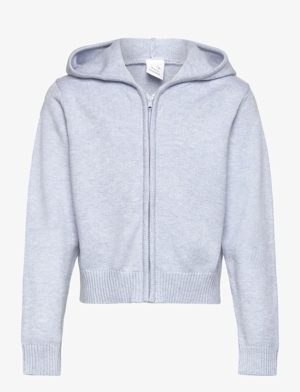 Lindex - Knitted Hoodie - hættetrøjer - blue melange - 1