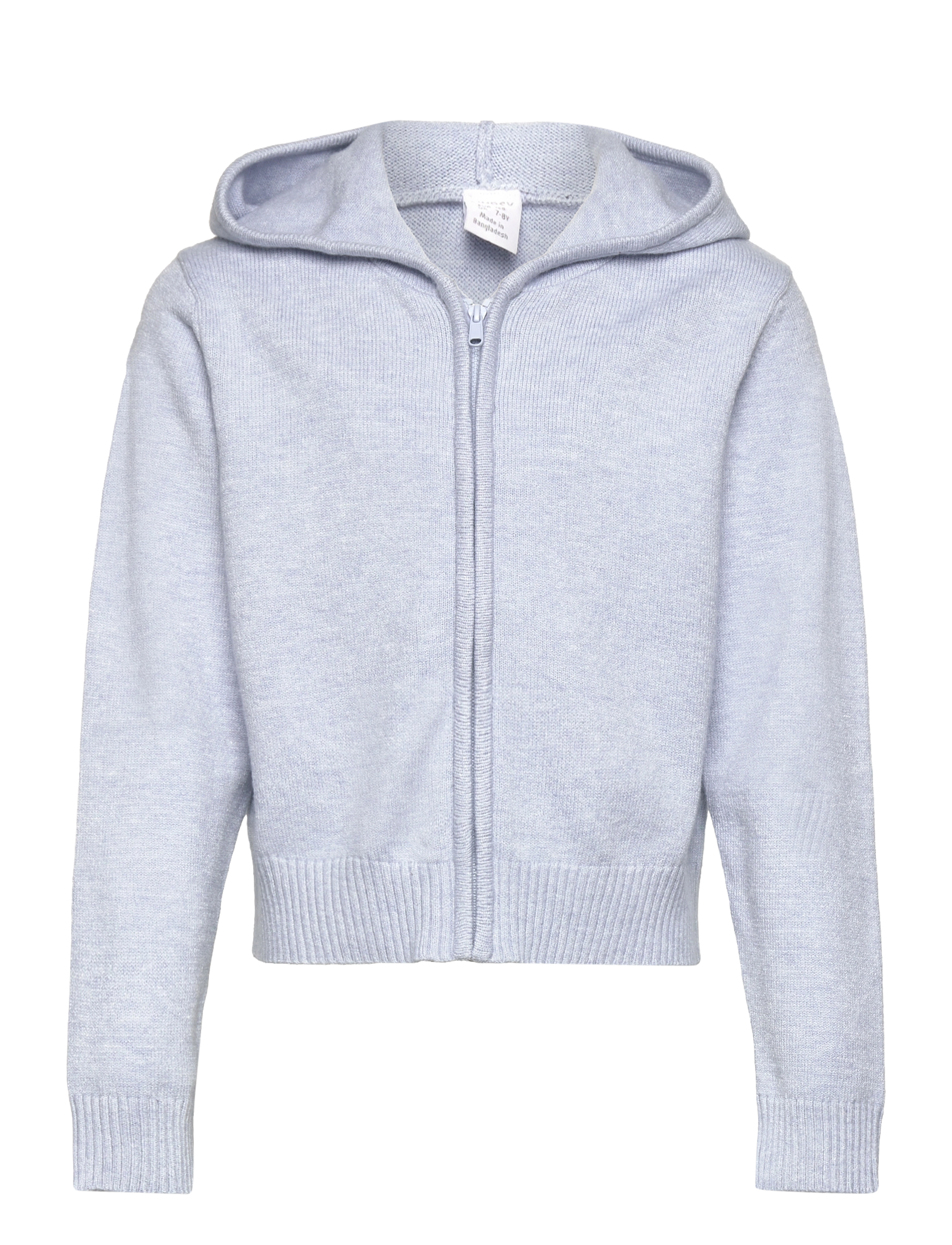 Lindex Knitted Hoodie - Kläder - BLUE MELANGE / grey