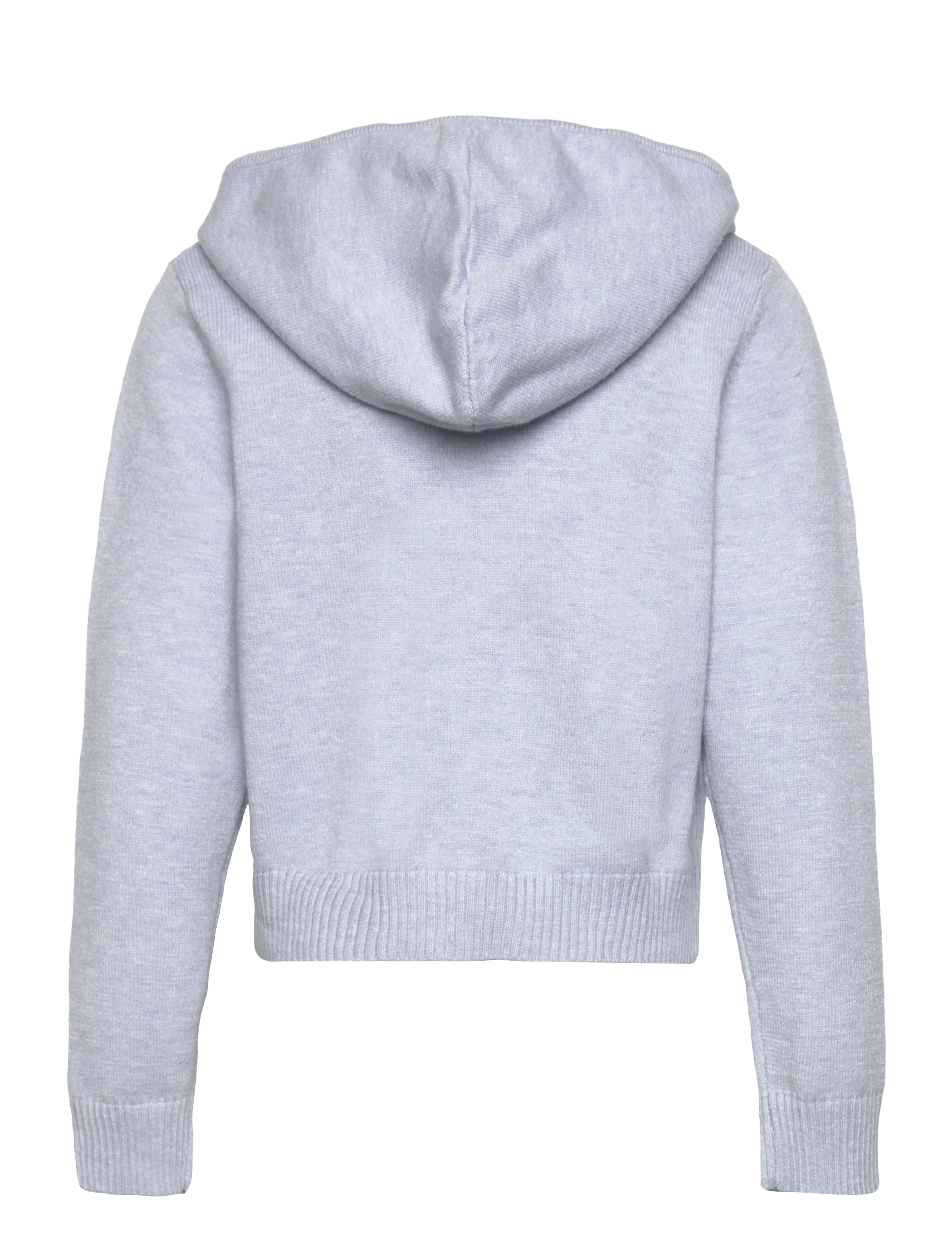 Lindex - Knitted Hoodie - hoodies - blue melange - 2