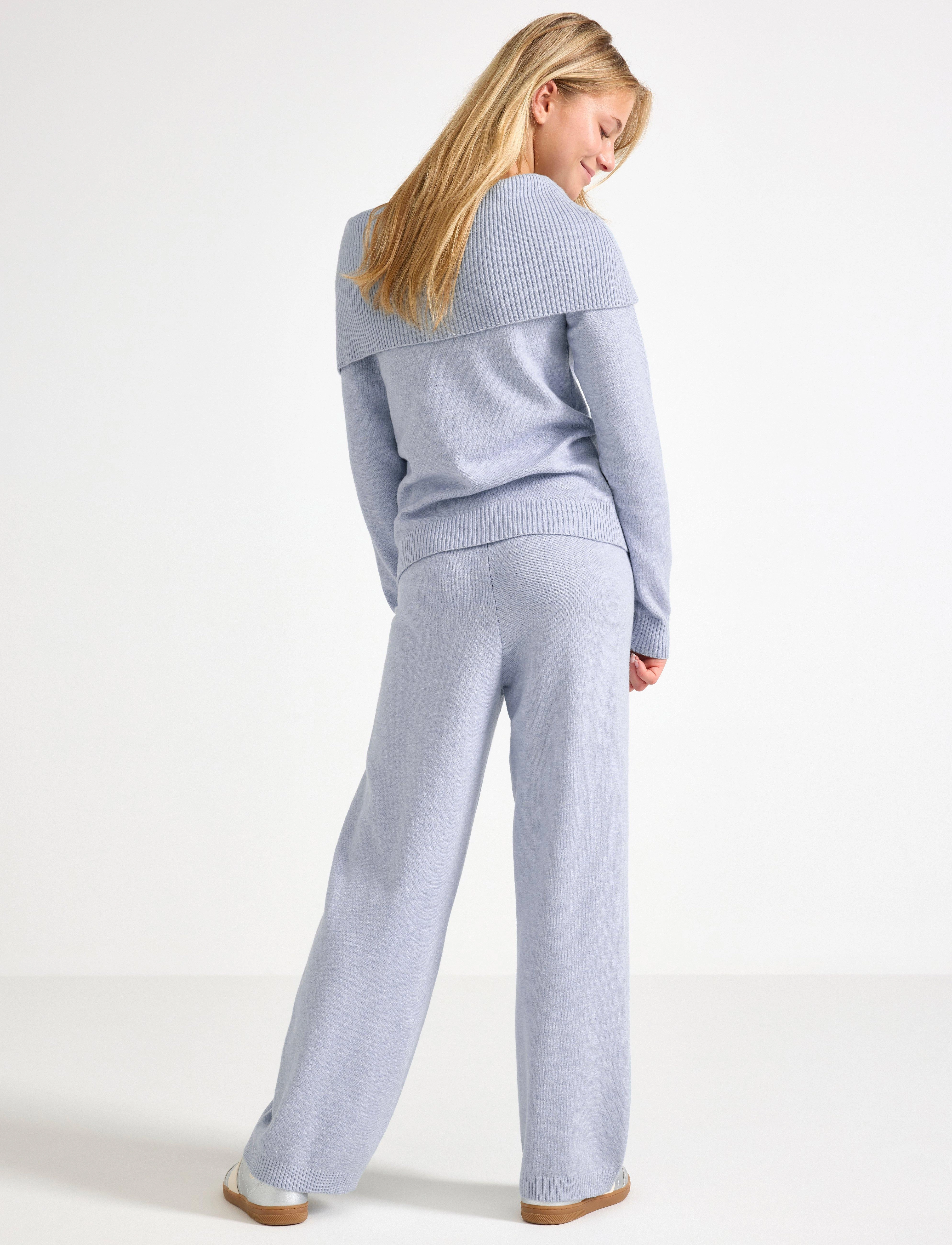 Lindex - Knitted trousers - kesälöytöjä - blue melange - 3