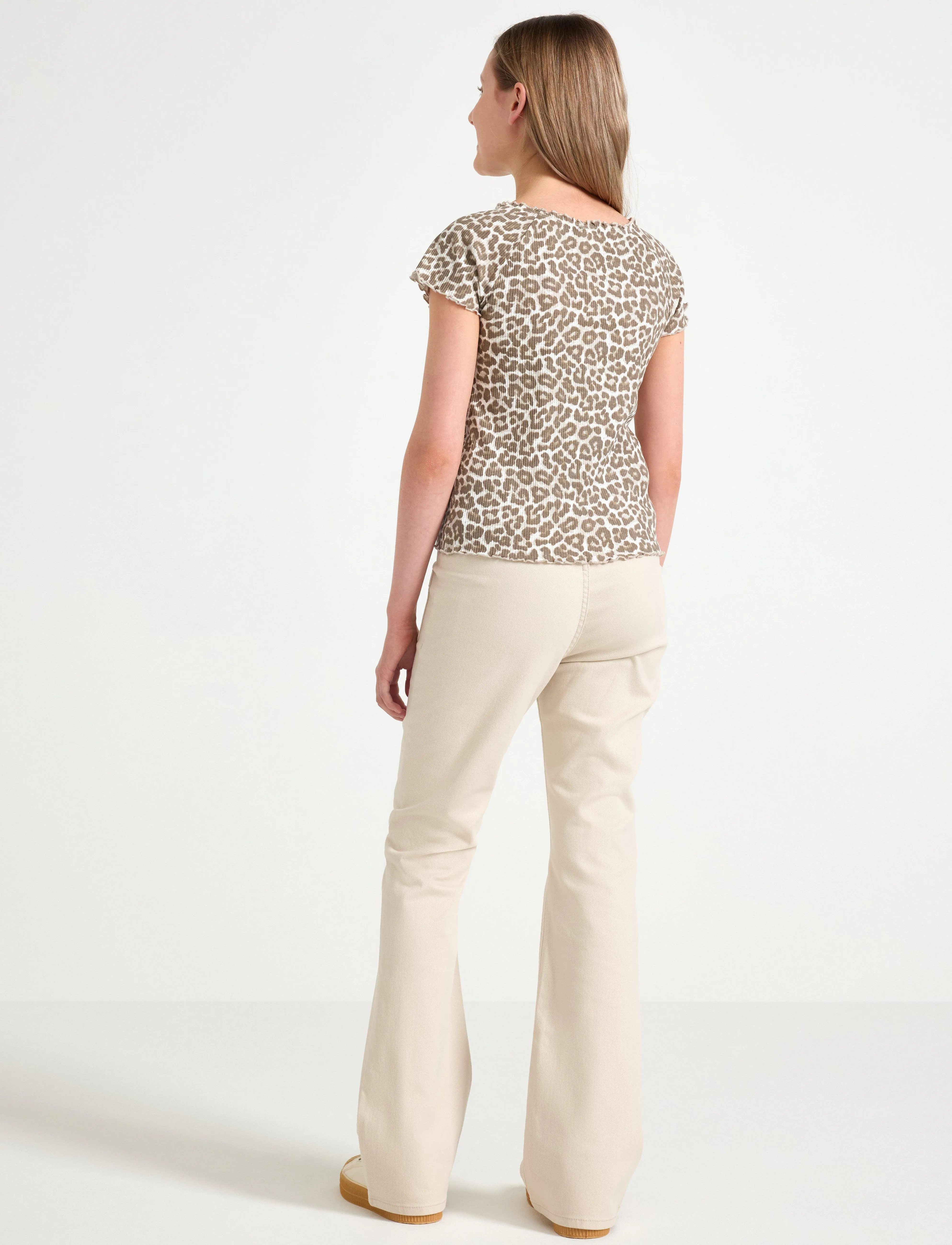 Lindex - Trousers woven Freja twill - bikses - light beige - 3