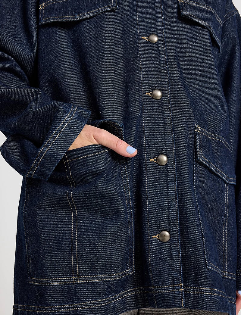 Lindex - Jacket Arlene - jeansjacken - dark denim - 4