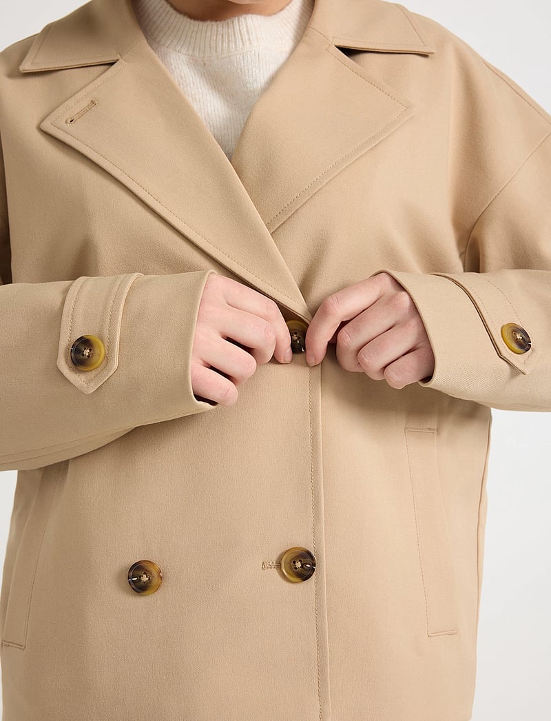 Lindex - Jacket trench cropped - lette jakker - beige - 5