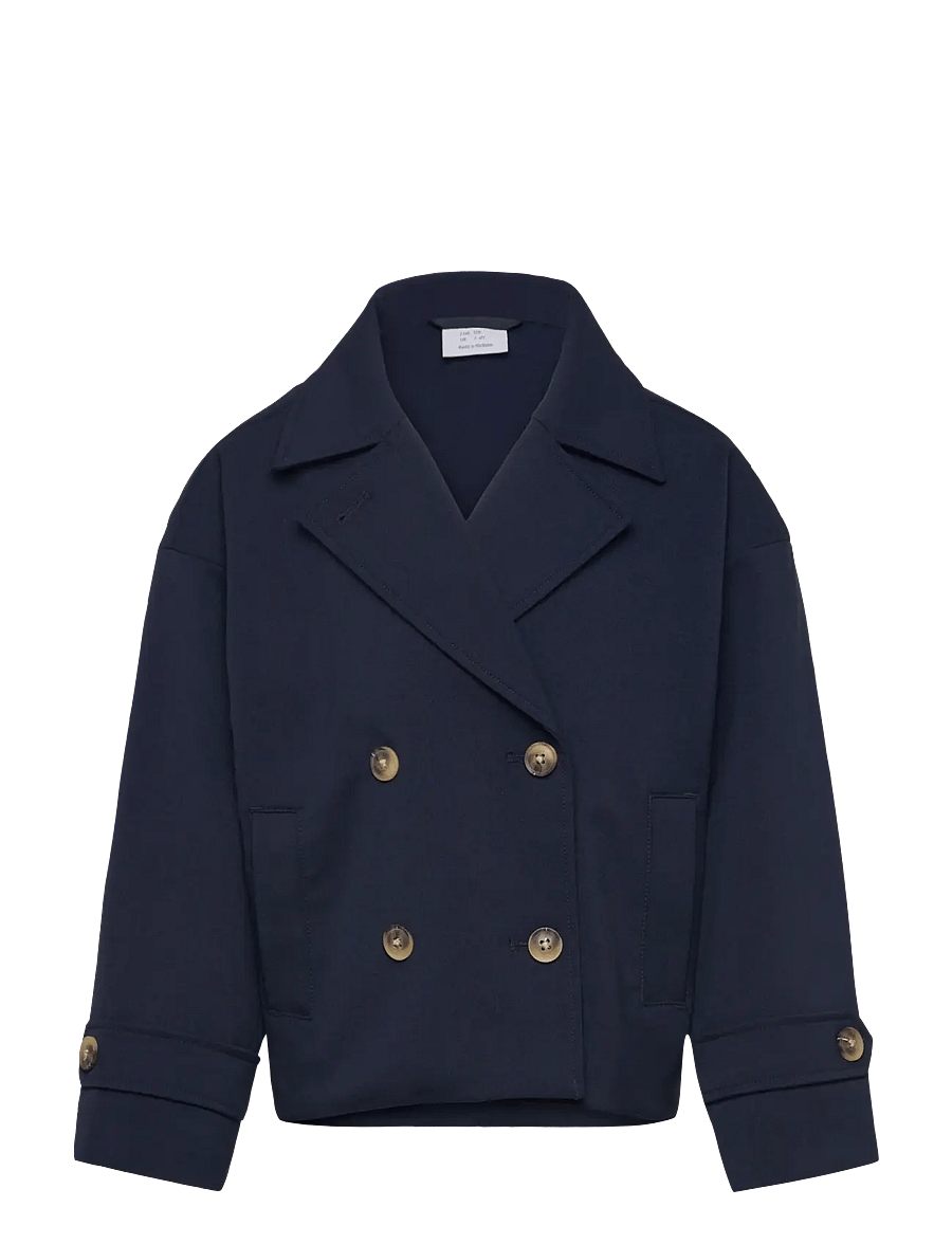 Lindex - Jacket trench cropped - dark navy - 1