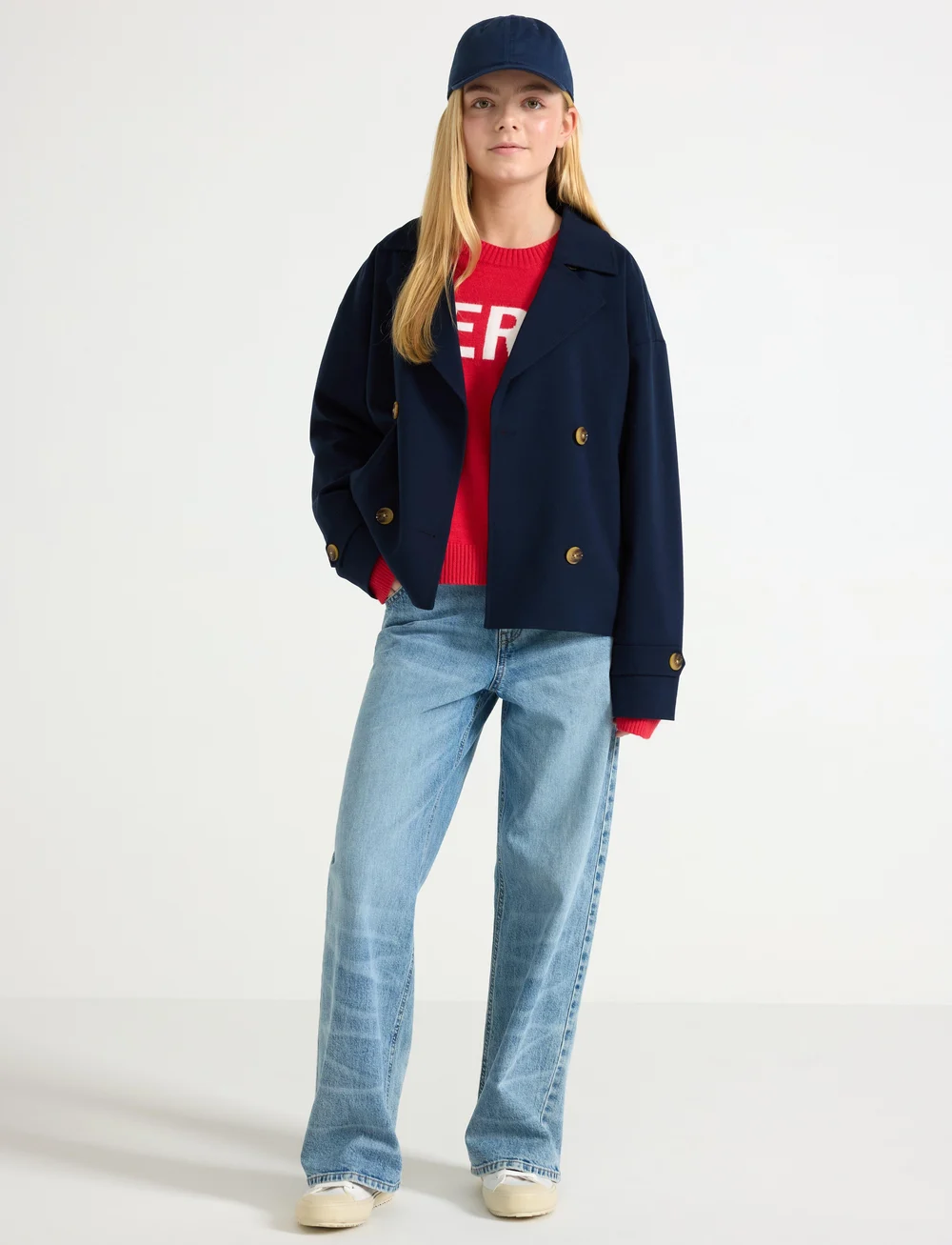 Lindex - Jacket trench cropped - leichte jacken - dark navy - 0