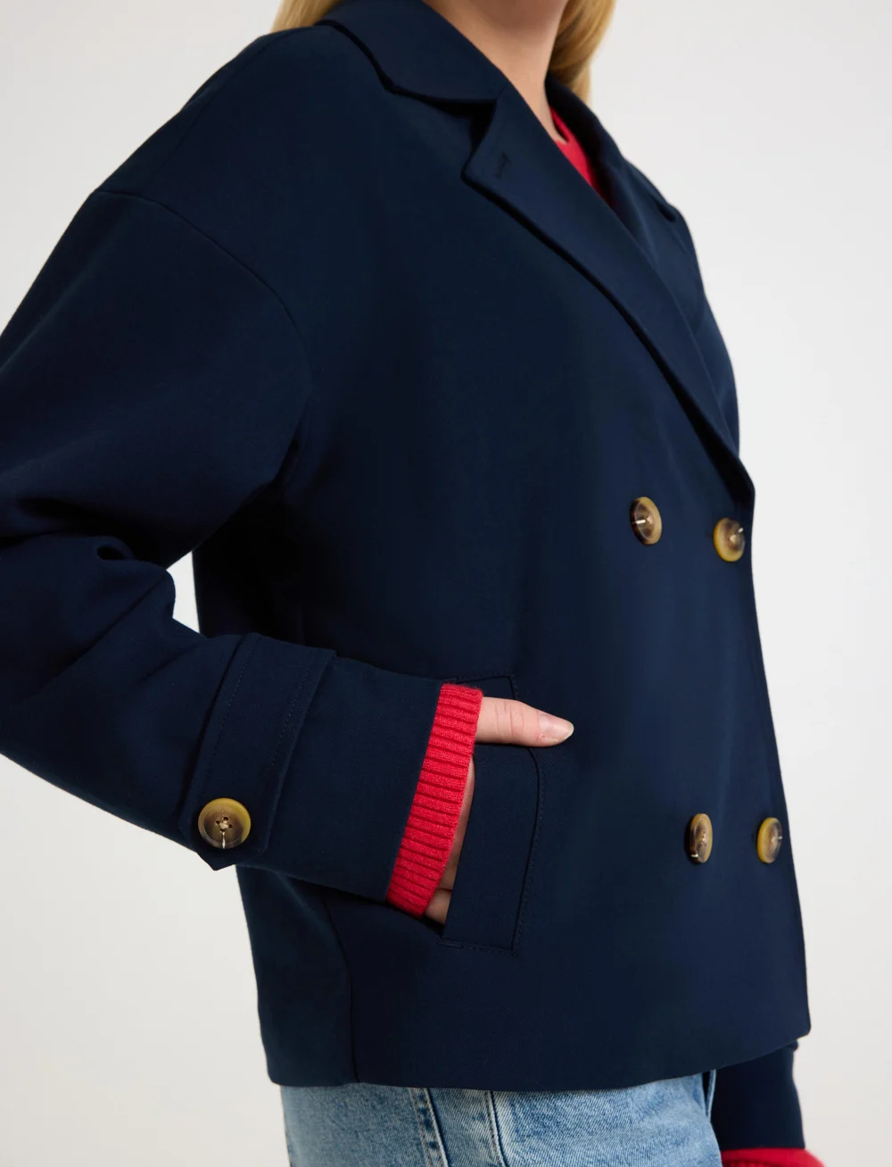 Lindex - Jacket trench cropped - leichte jacken - dark navy - 5