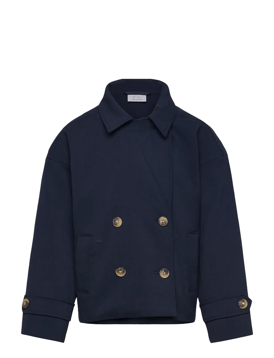 Lindex - Jacket trench cropped - dark navy - 3
