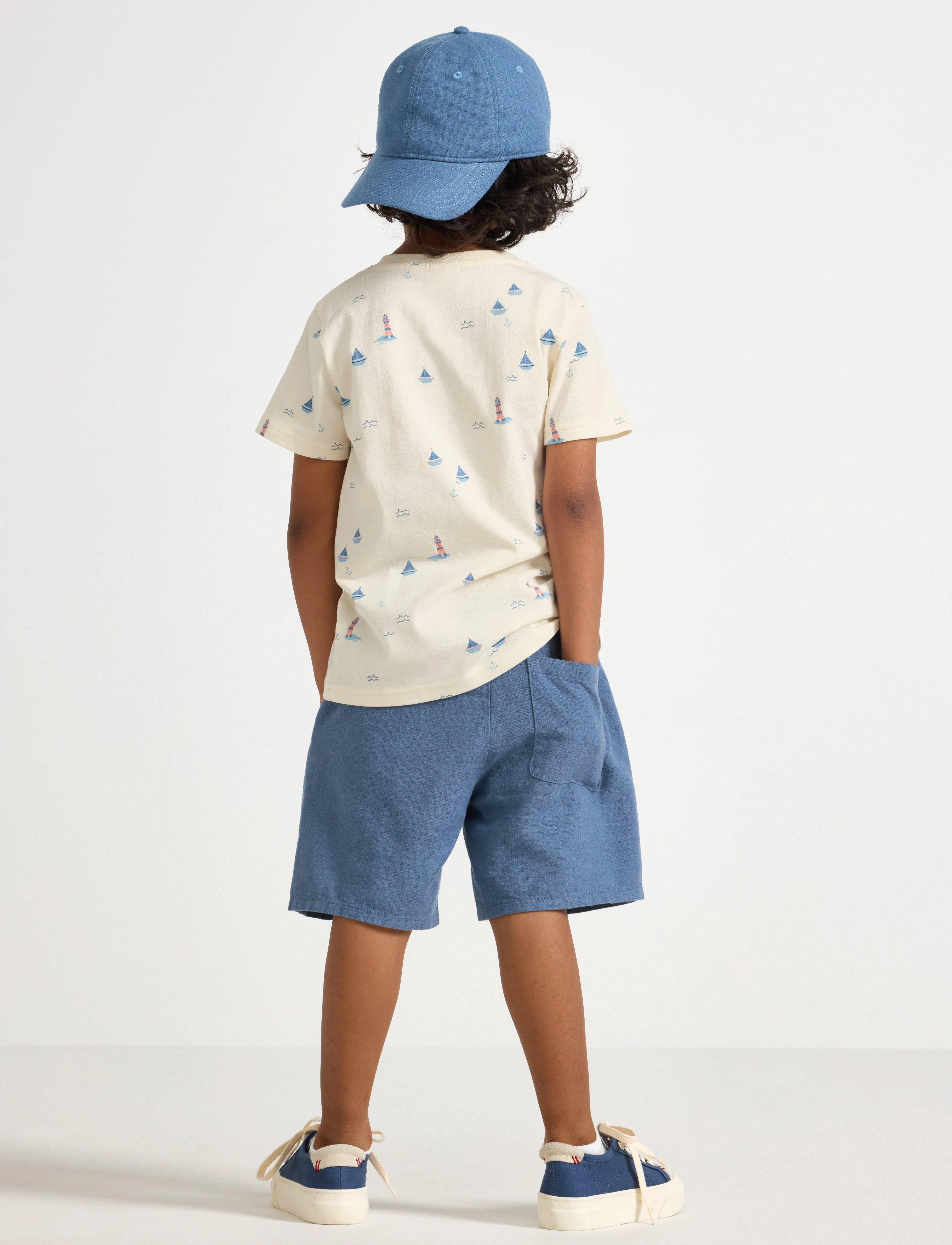 Lindex - Shorts Linen blended - dusty blue - 3